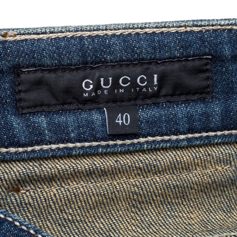 Gucci Dark Blue Denim Tapered Jeans S