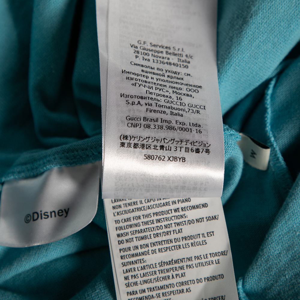 Gucci X Disney Blue Cotton Printed Short Sleeve T-Shirt M