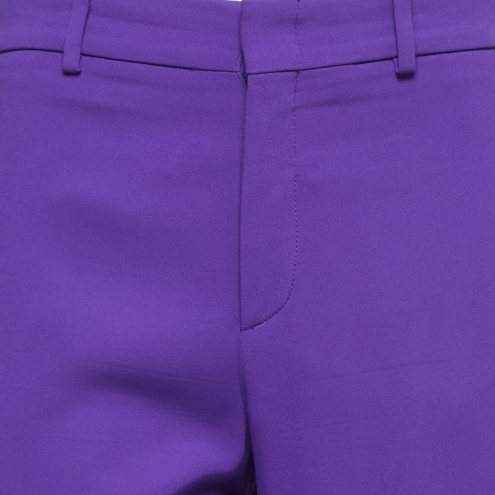 Gucci Purple Crepe Straight Leg Trousers S