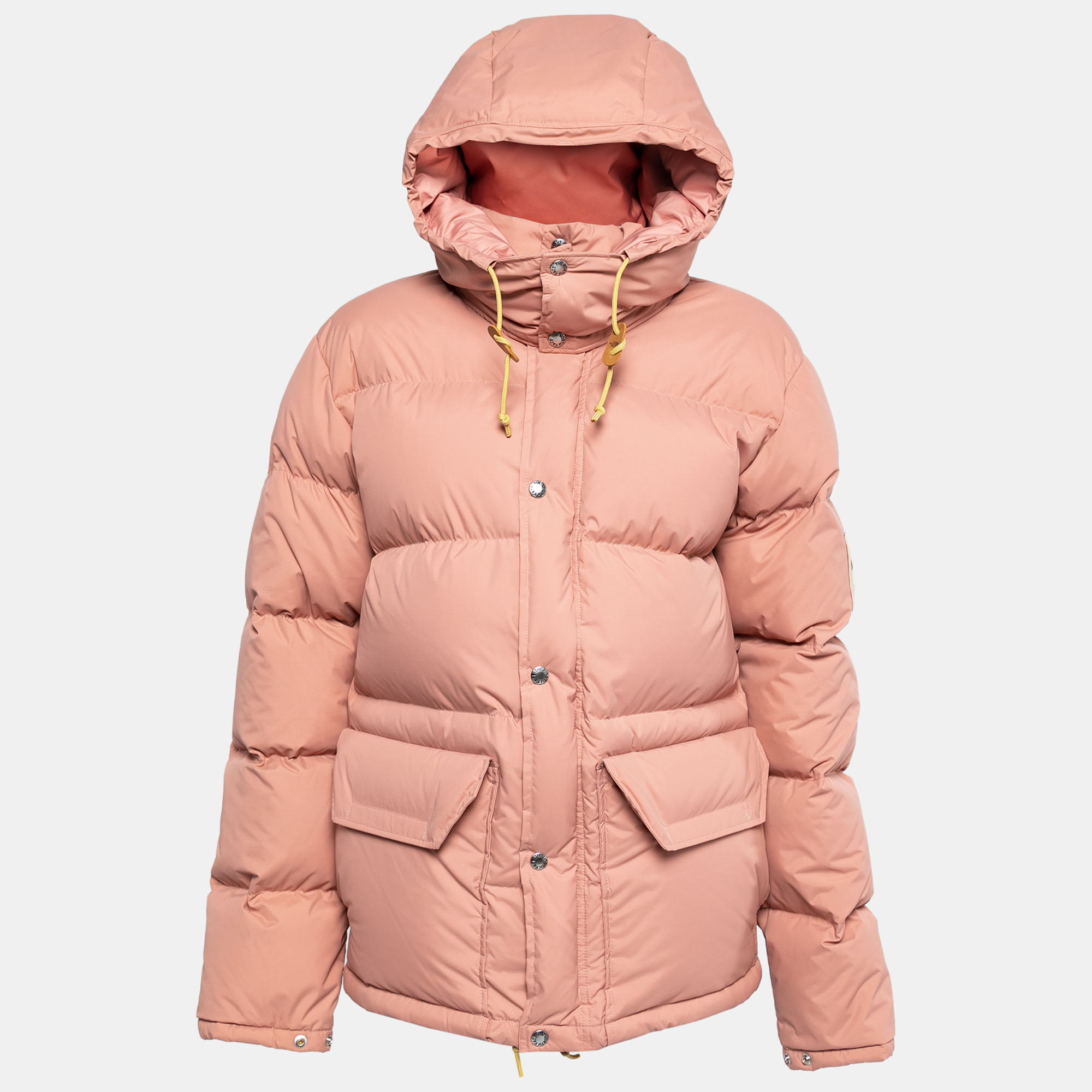 North face x gucci light pink down jacket s