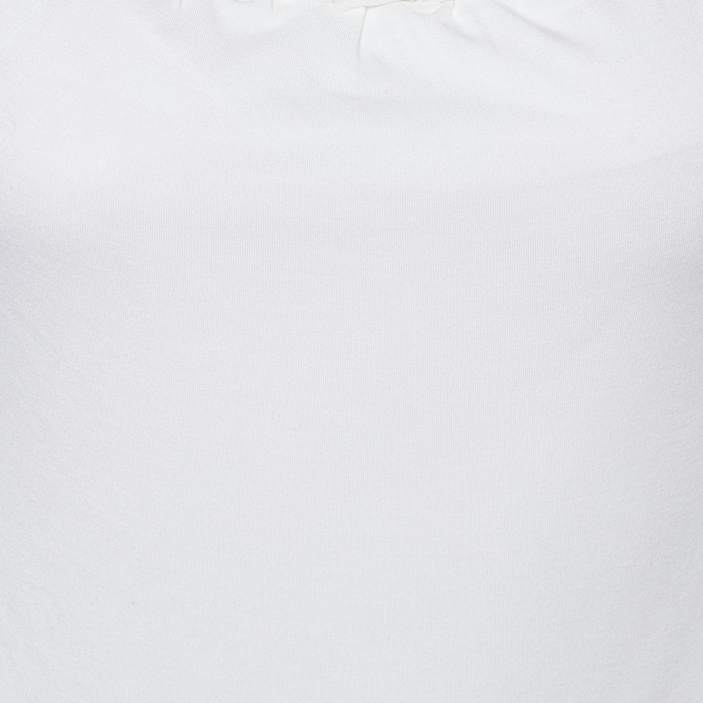 Gucci White Modal Knit Boat Neck T-Shirt M