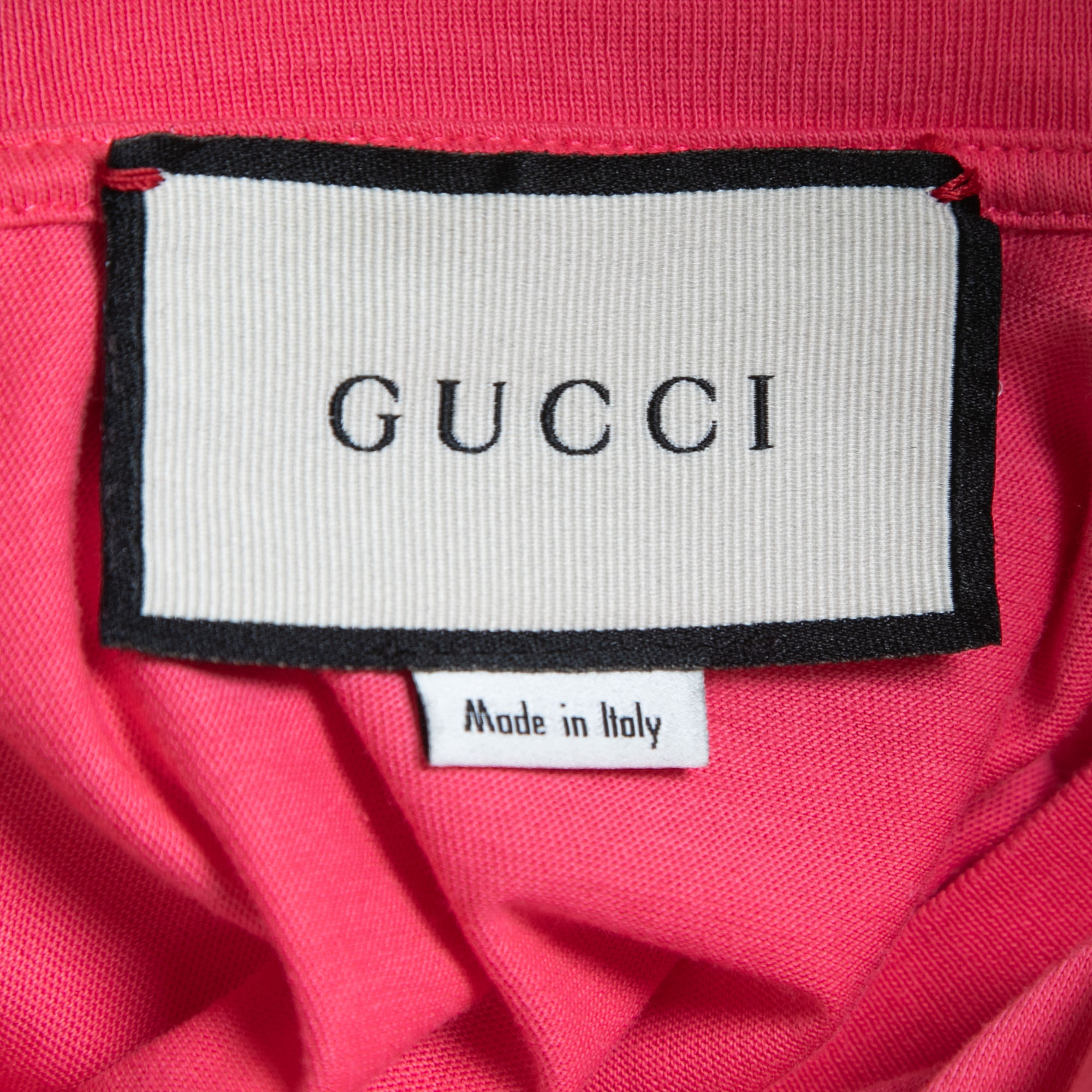 Gucci Pink GG Tennis Embroidered Cotton Oversized T-Shirt XXS