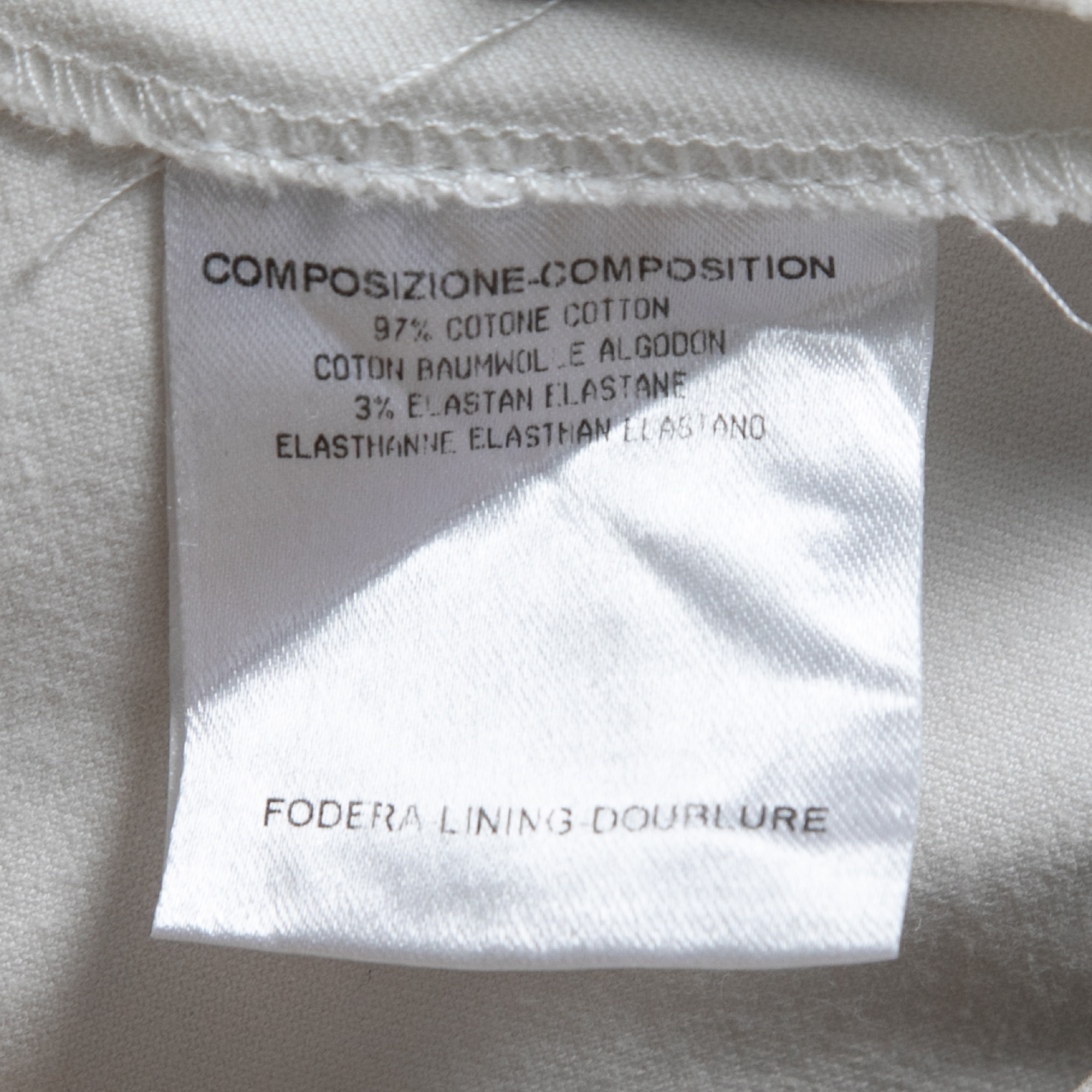 Gucci Off White Cotton Trousers S