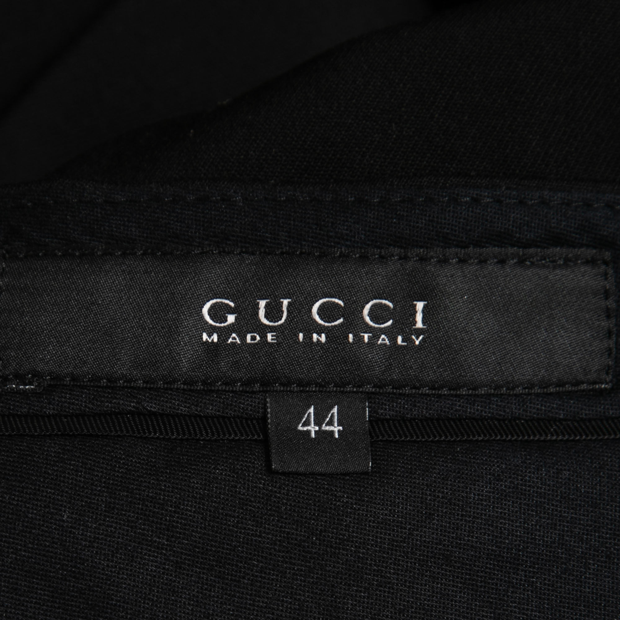 Gucci Black Wool Side Stripe Detail Tapered Trousers M