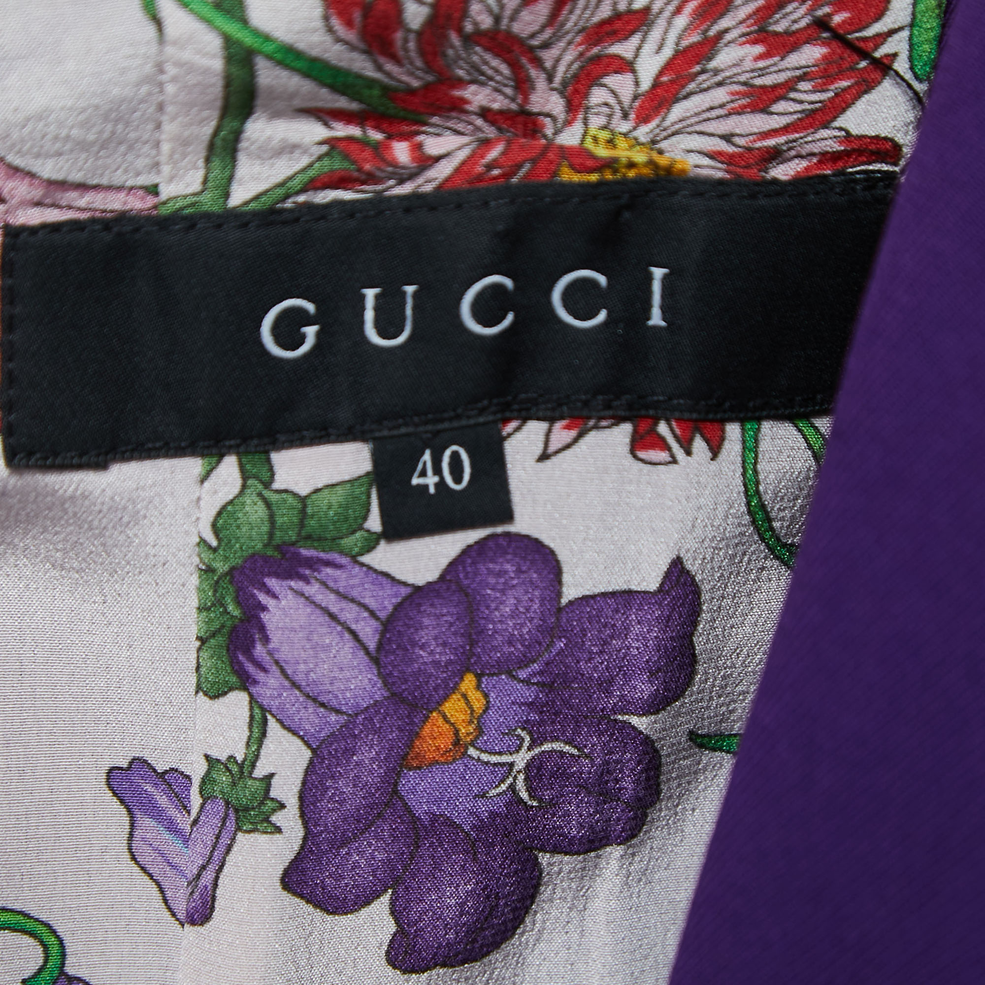 Gucci Dark Purple Wool Blend Single Breasted Blazer S
