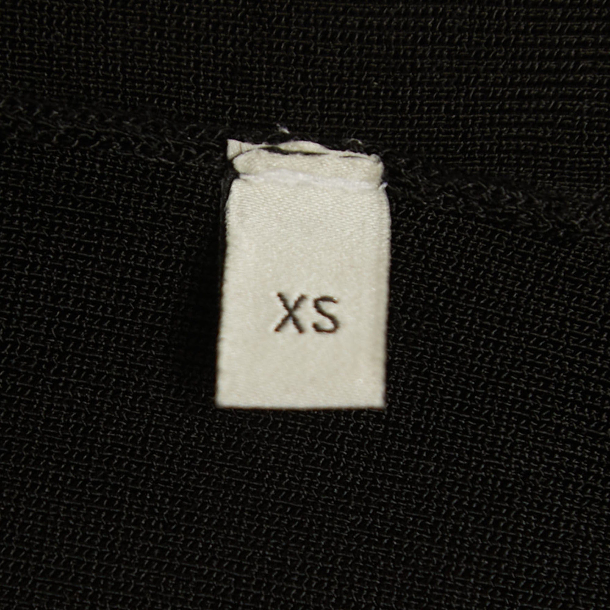 Gucci Black Jersey Logo Detailed Neck Short Sleeve T-Shirt XS