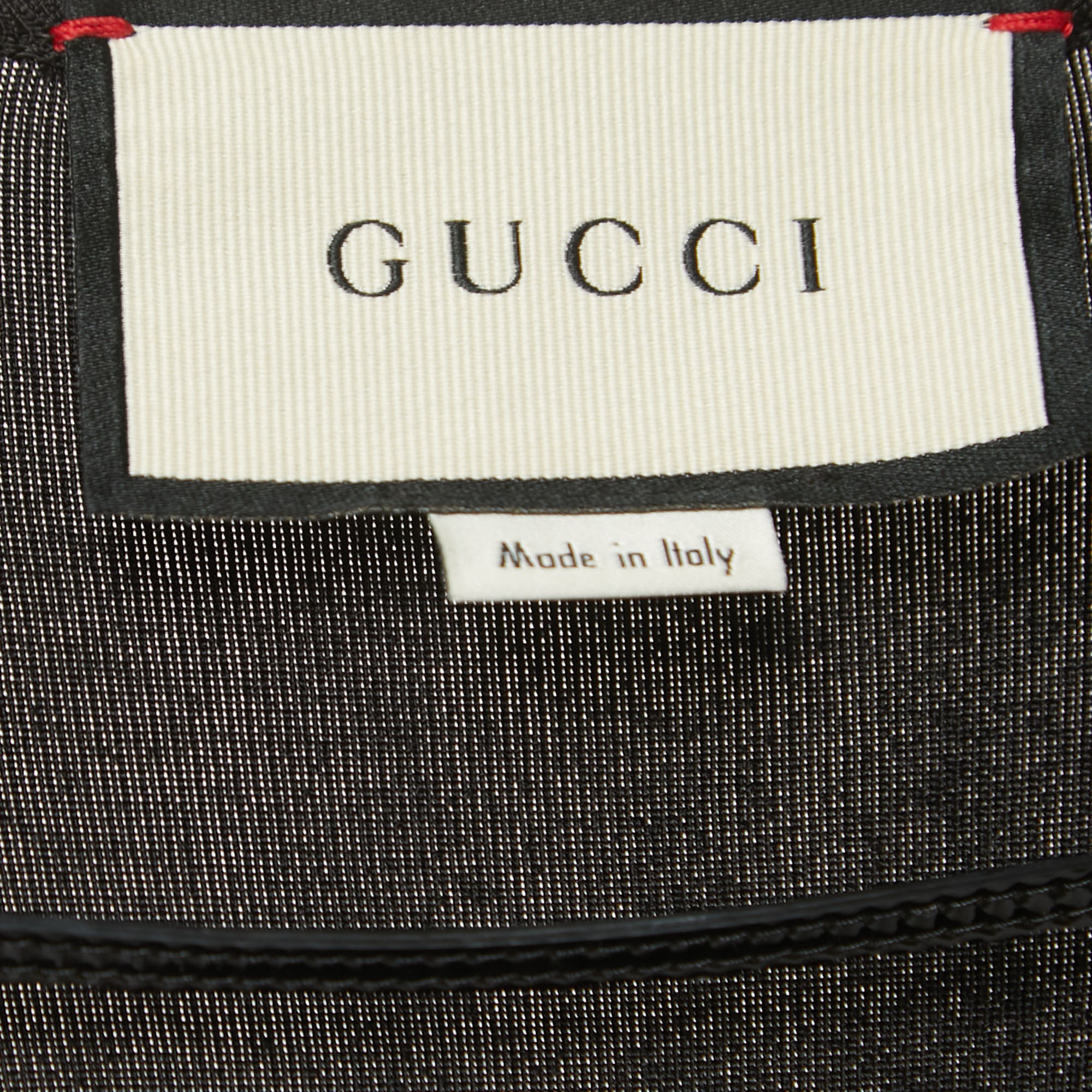 Gucci Black Jersey Logo Detailed Neck Short Sleeve T-Shirt XS