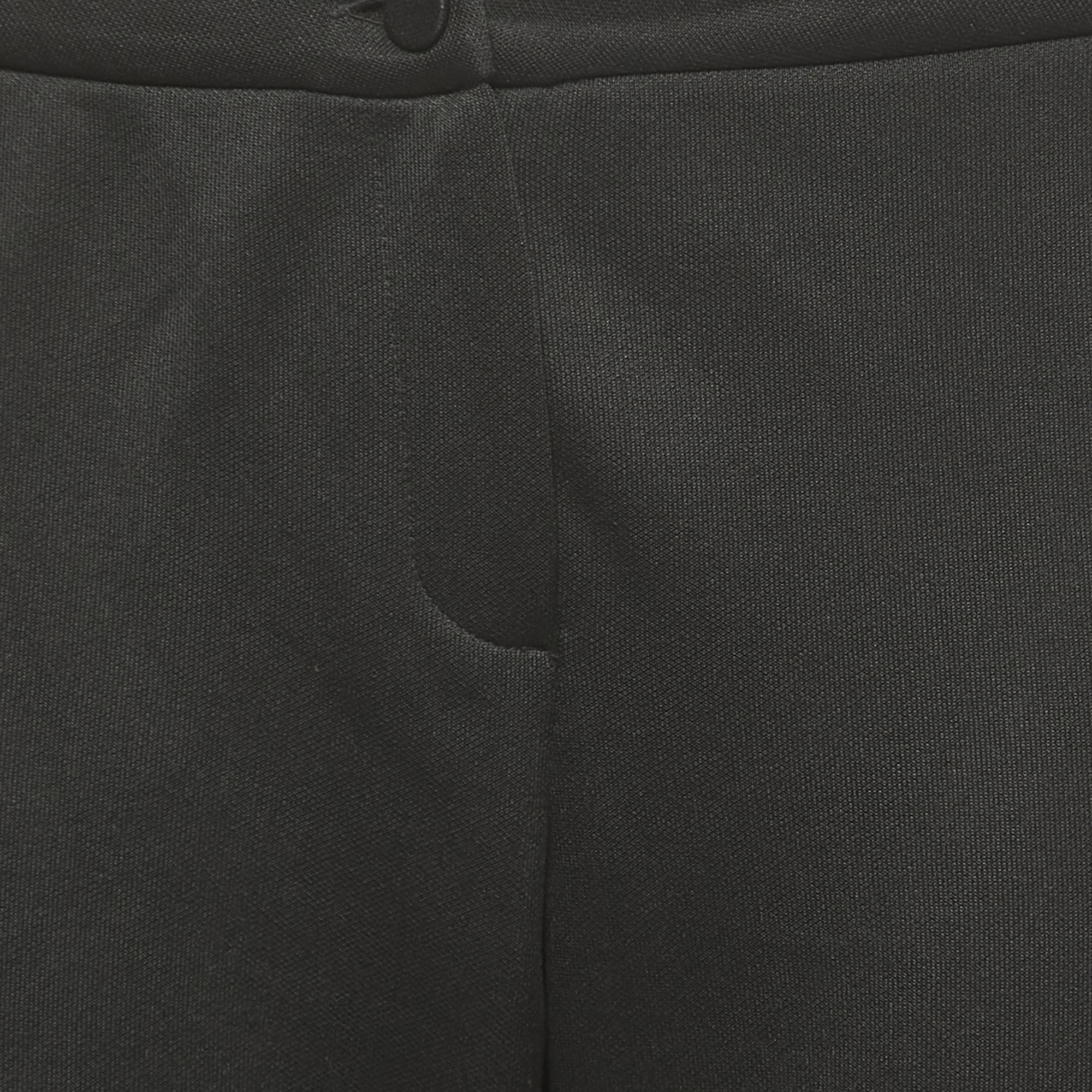 Gucci Black Jersey Web Trim Detail Stirrup Skinny Trousers XL