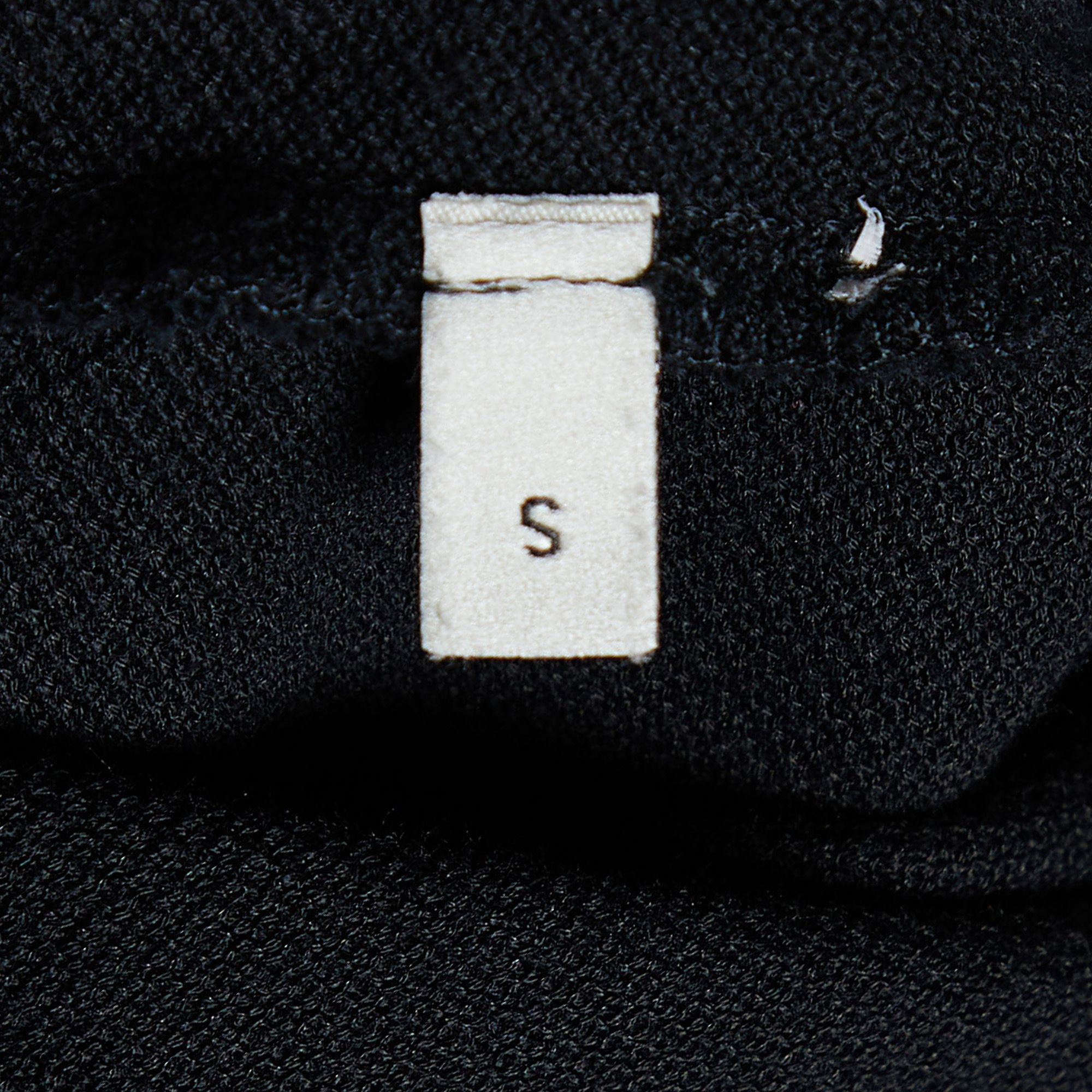 Gucci Black Cotton Pique Cropped Polo T-Shirt S