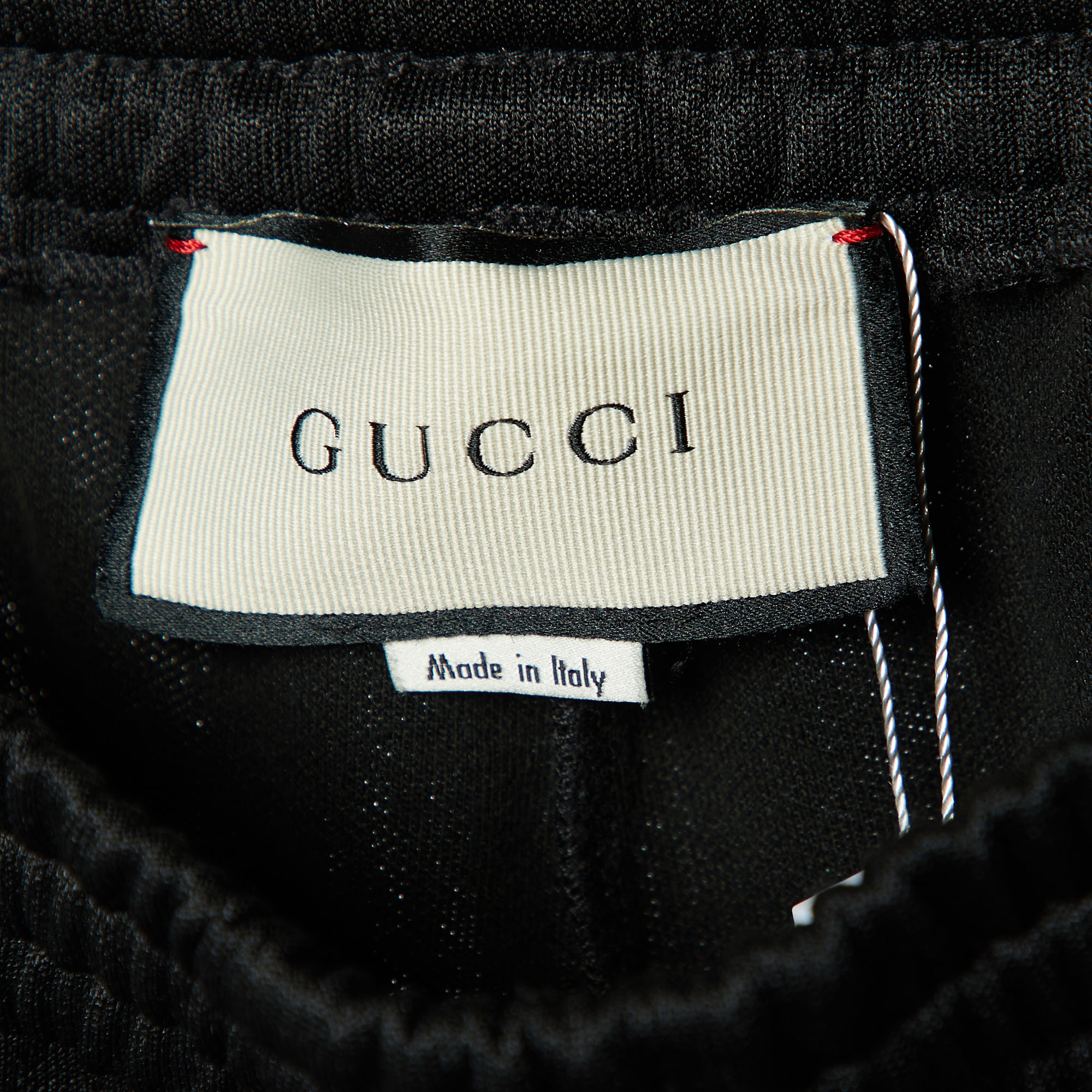 Gucci Black Jersey Side Logo Trim Jogger Pants M