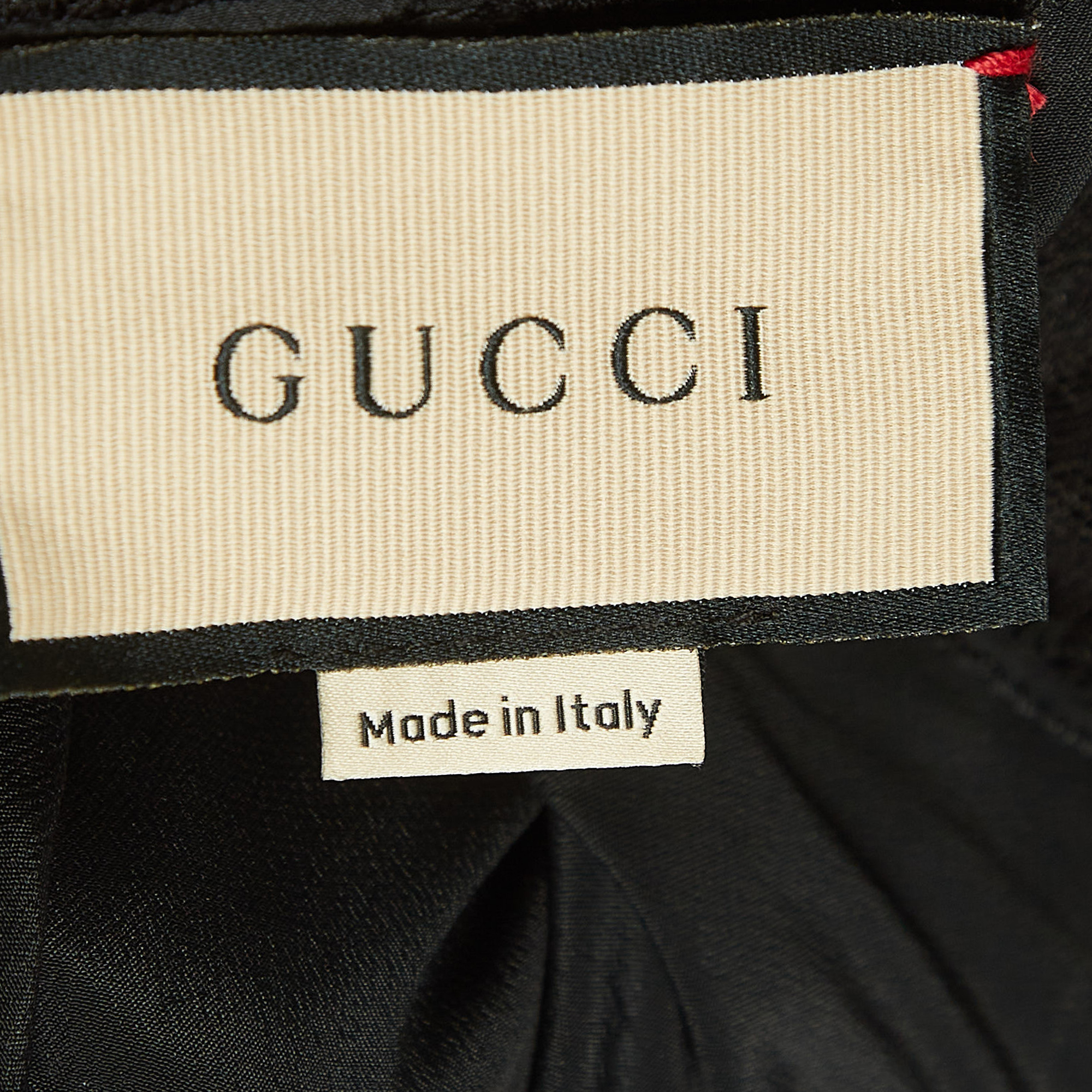 Gucci Black Lace Strappy Midi Dress M