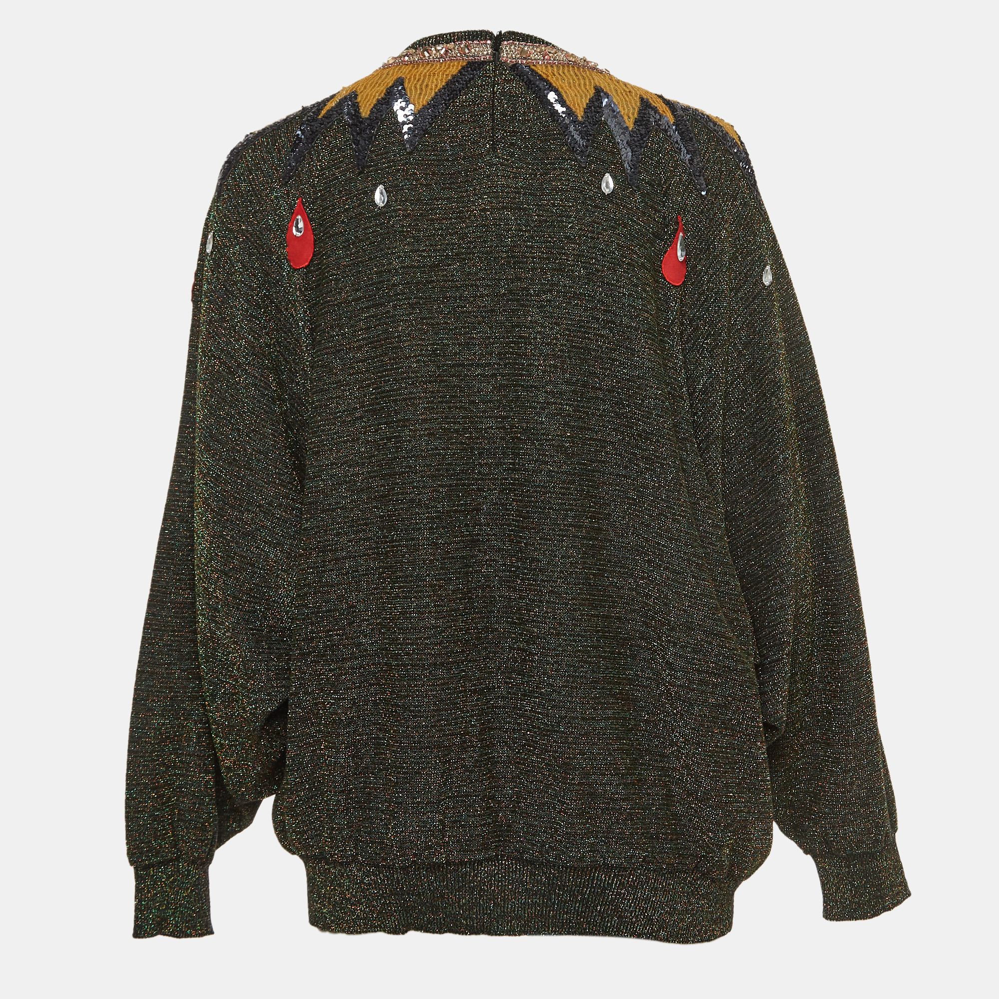 

Gucci Multicolor Lurex Knit Embellished Sweater