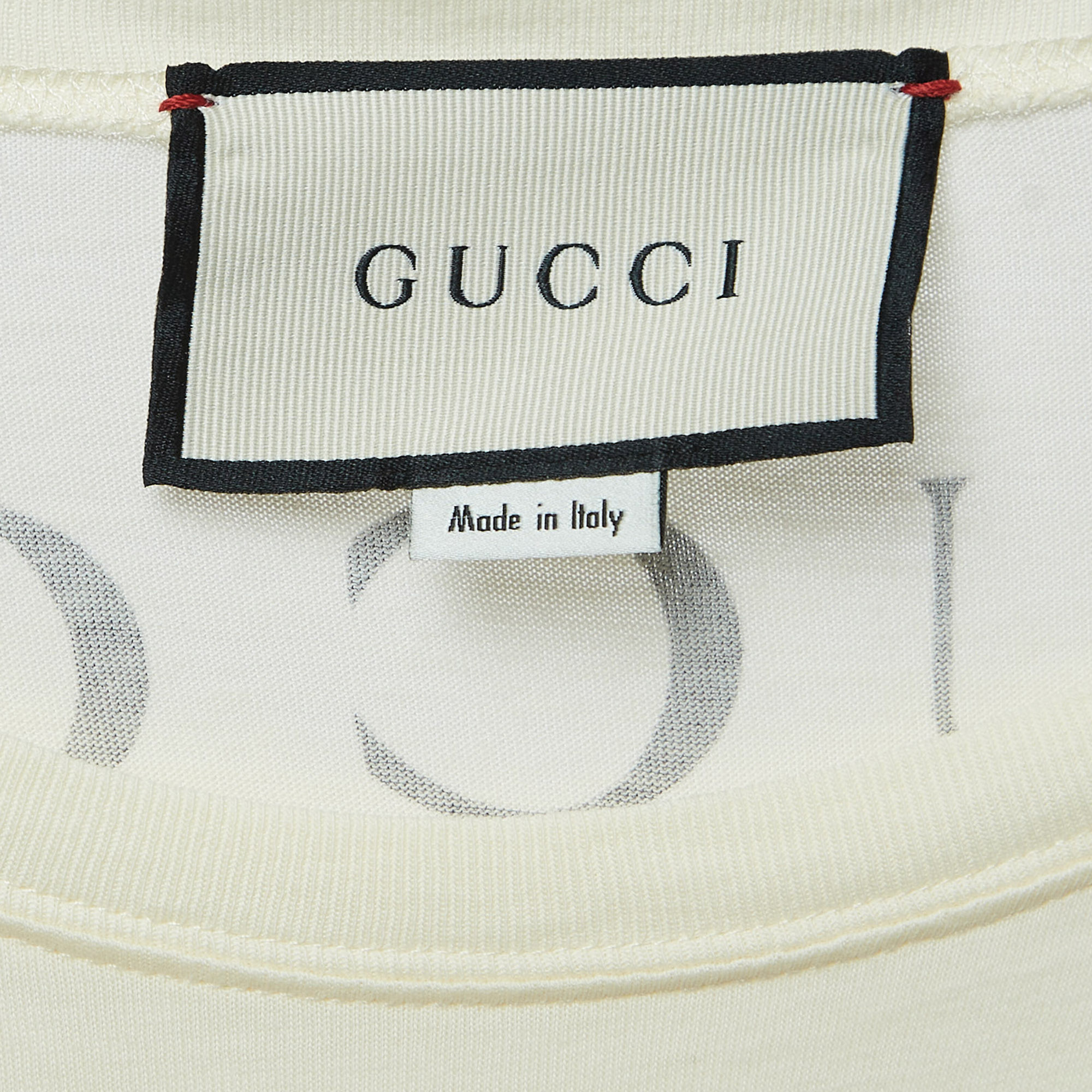 Gucci Cream Movie Print Cotton T-Shirt XS