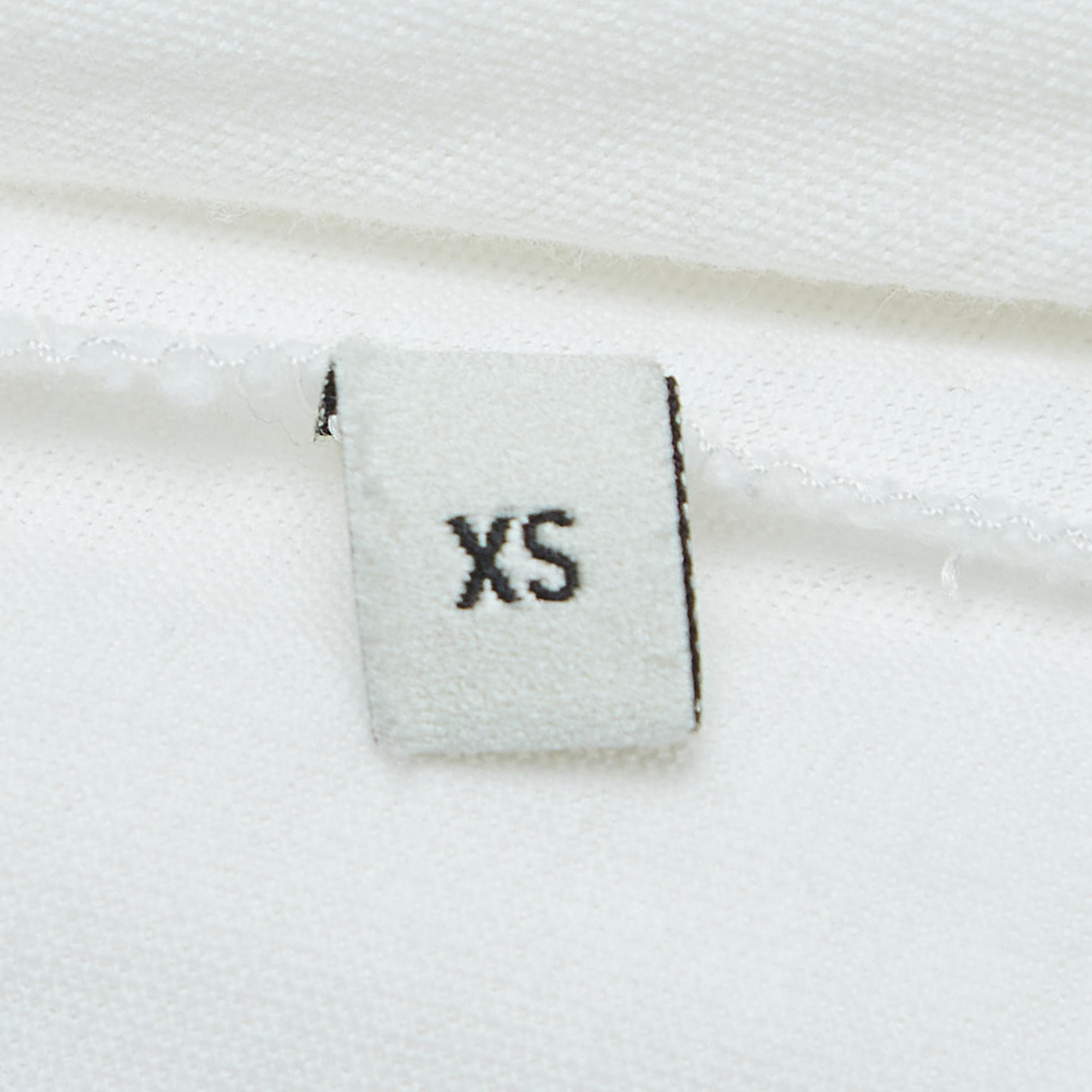 Gucci White Distressed Cotton Logo Print T-Shirt XS