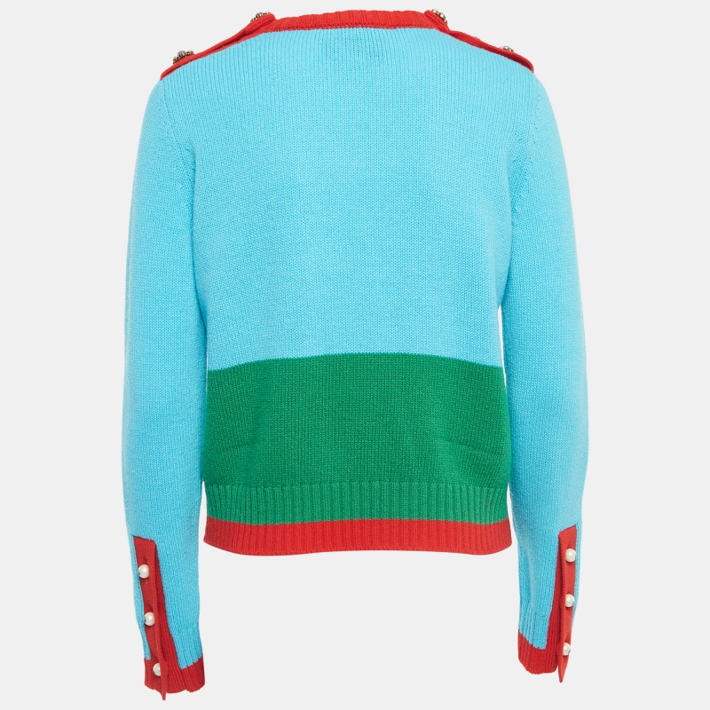 Gucci Multicolor Rabbit Intarsia Wool Sweater S