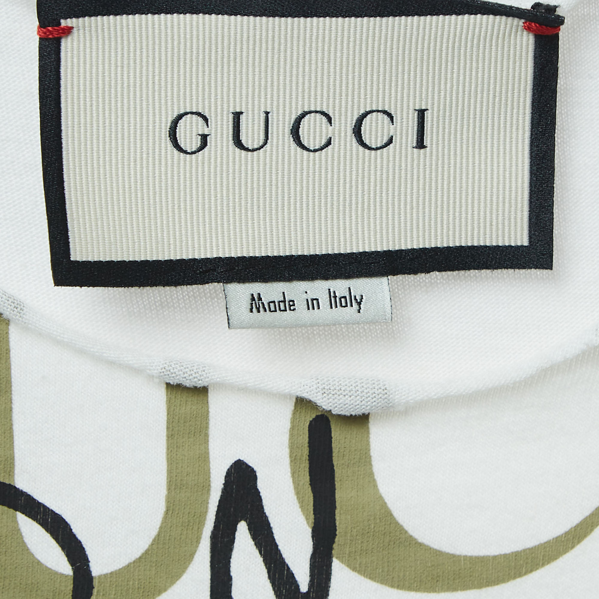 Gucci White Graffiti Logo Print Cotton Tank Top XS