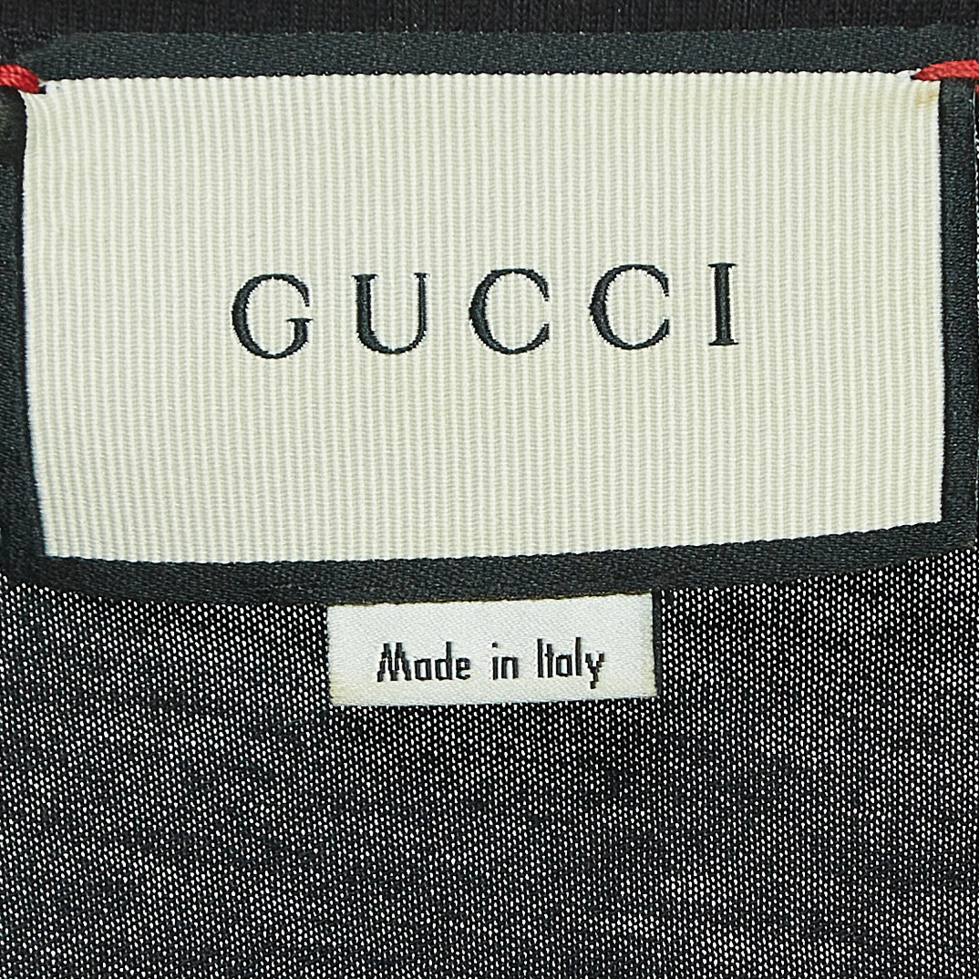 Gucci Black Embellished Bugs Bunny Cotton T-Shirt M
