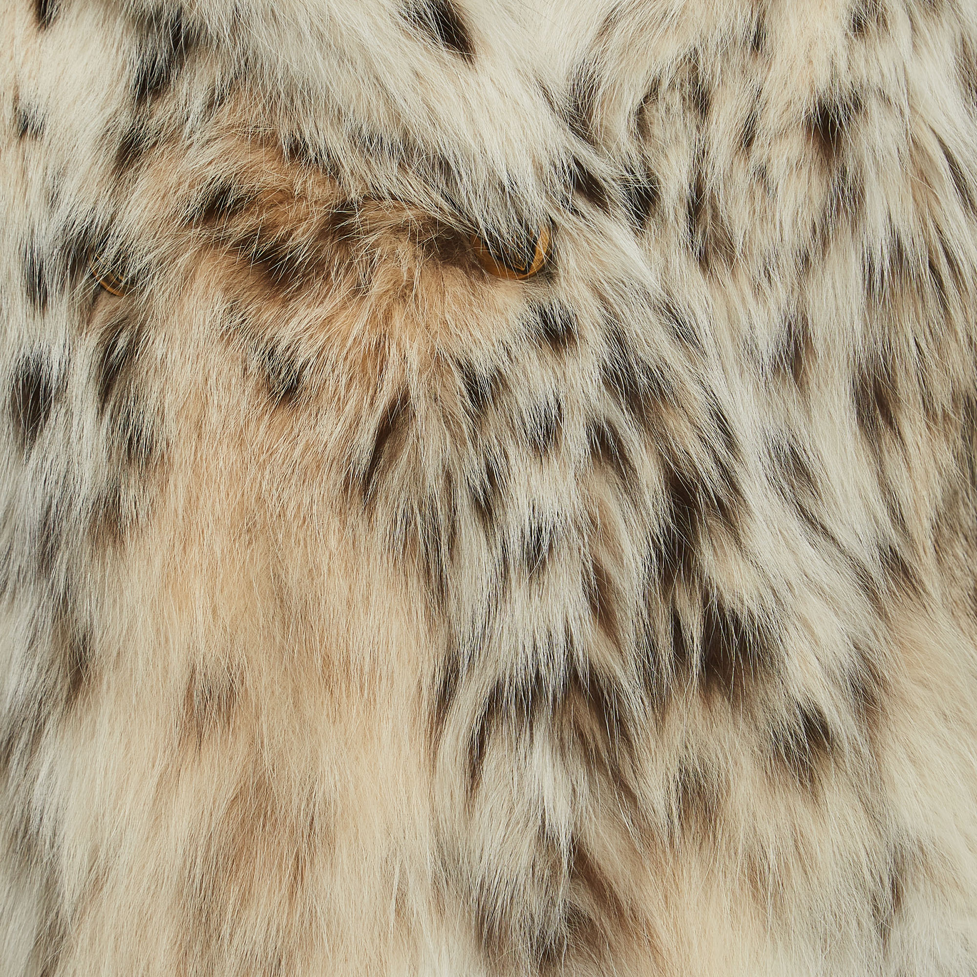 Gucci Beige/Brown Lynx Fur Short Coat S