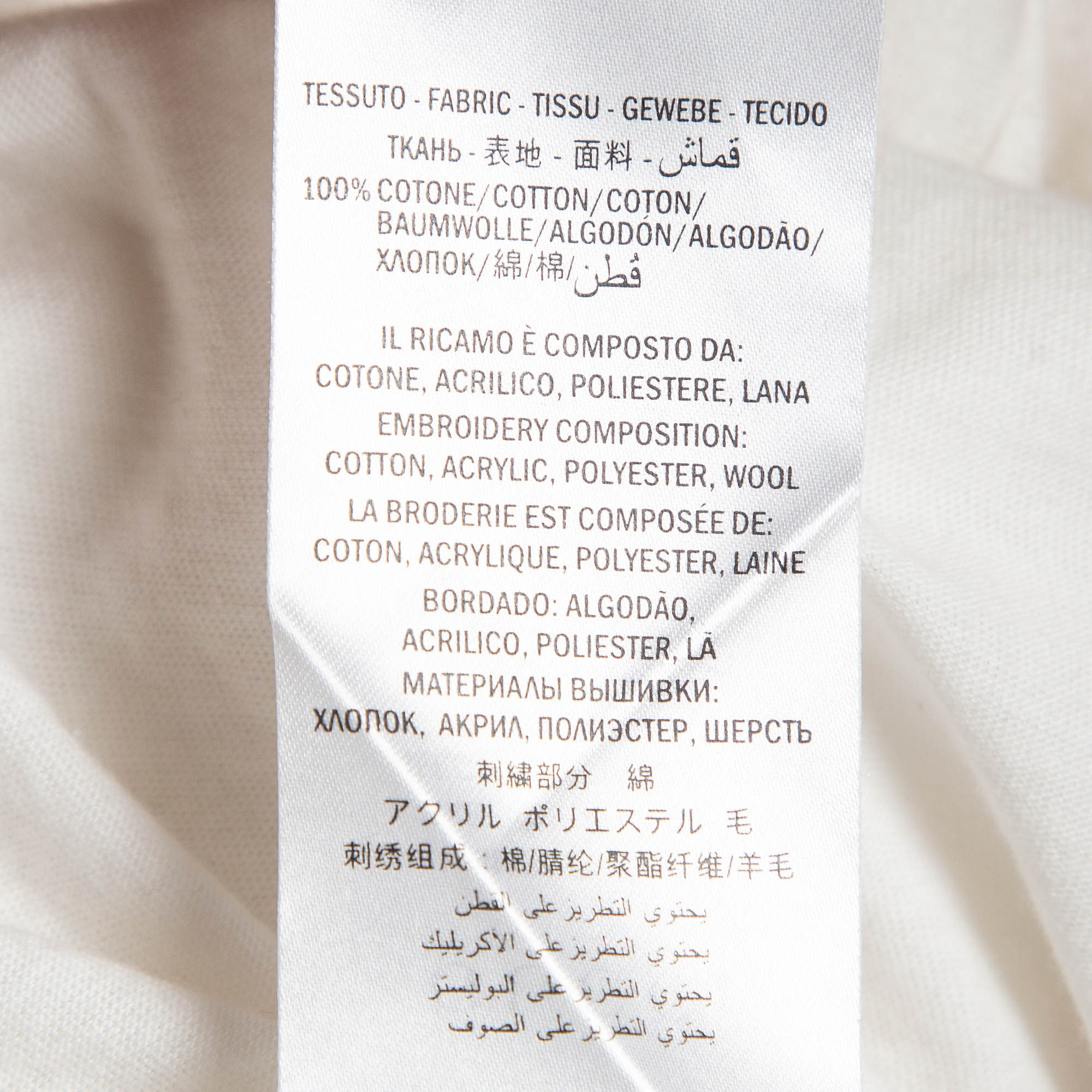 Gucci White Printed Cotton Applique Detail T-Shirt S