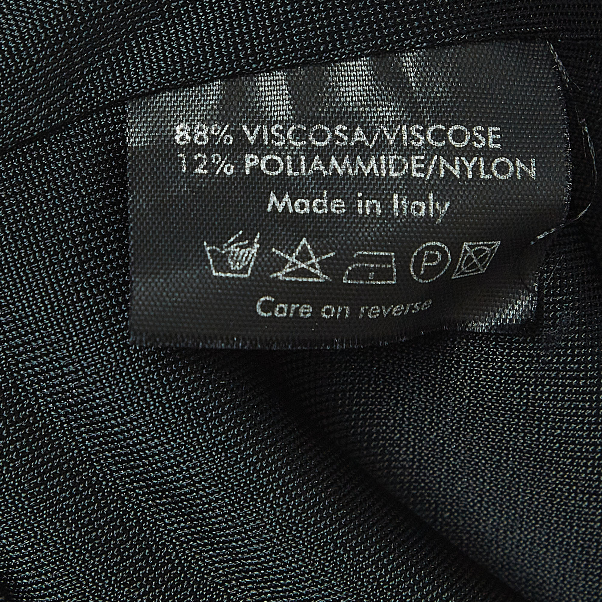 Gucci Vintage Black Jersey Cut-Out Detail Bodycon Midi Dress S