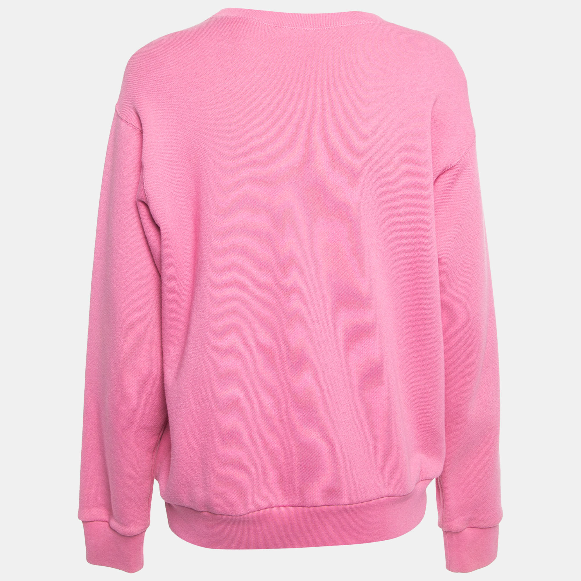 Gucci Pink Blind For Love Print Cotton Knit Sweatshirt XS