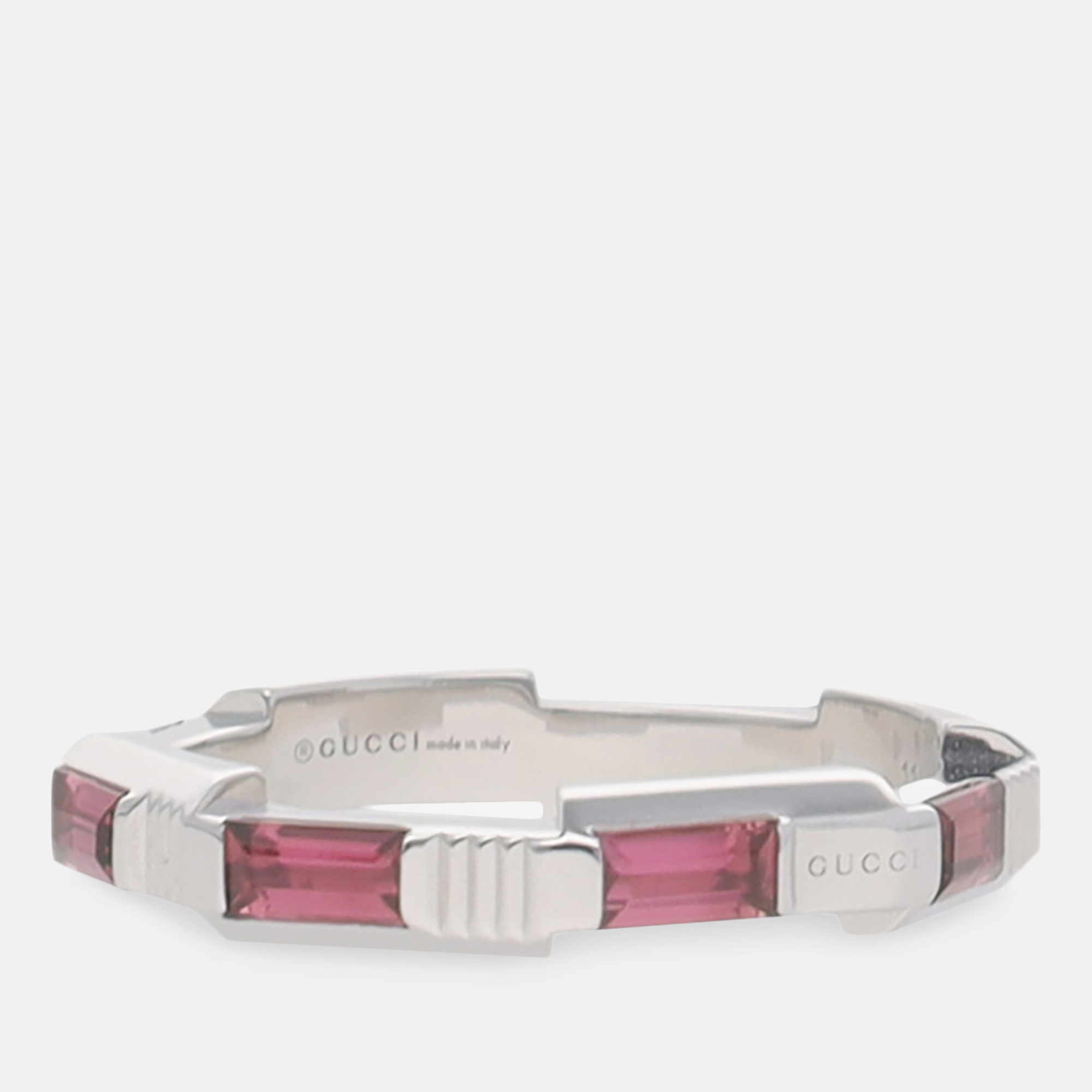 Gucci  Women's Gemstones Band Ring - Silver - One Size