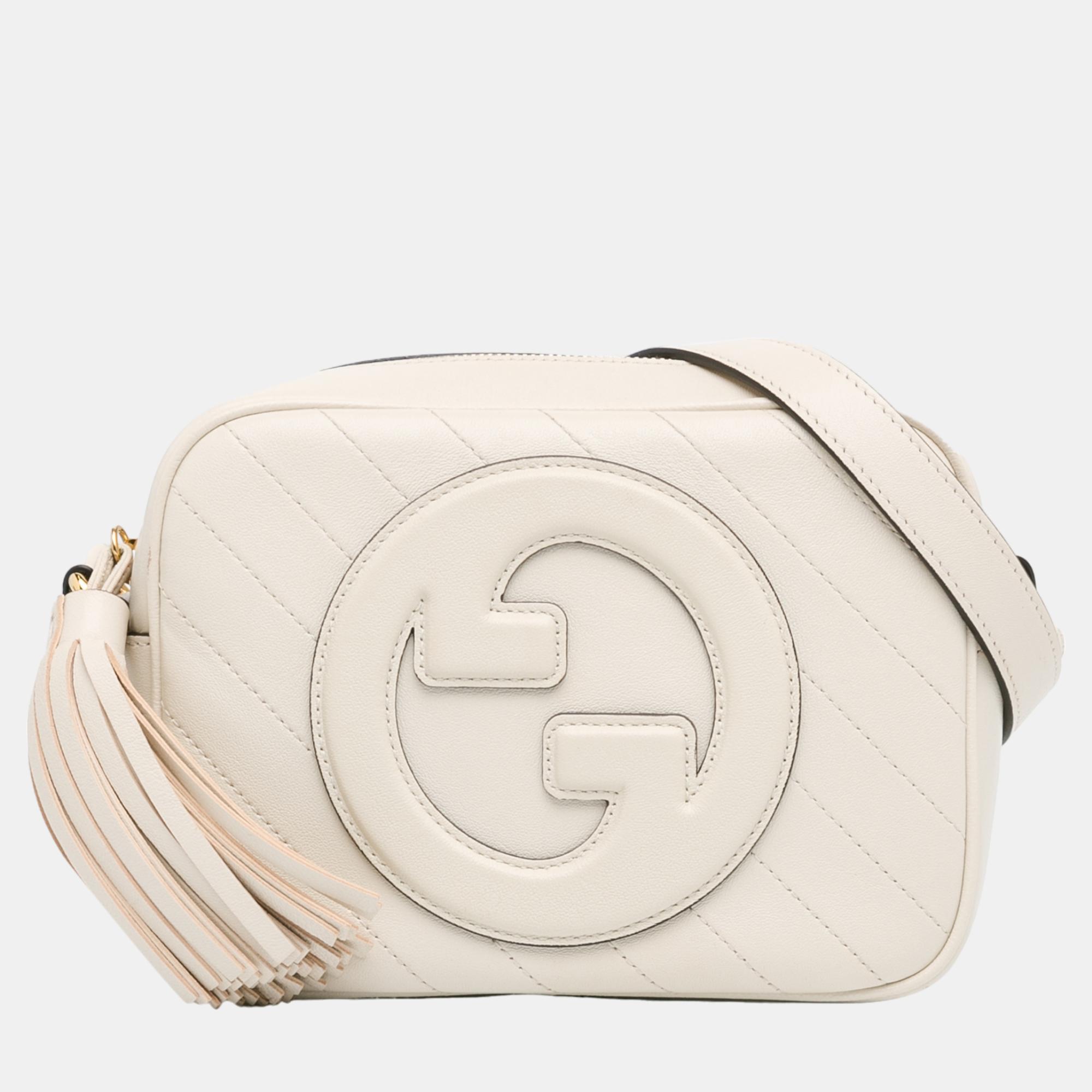 Gucci white small blondie crossbody bag