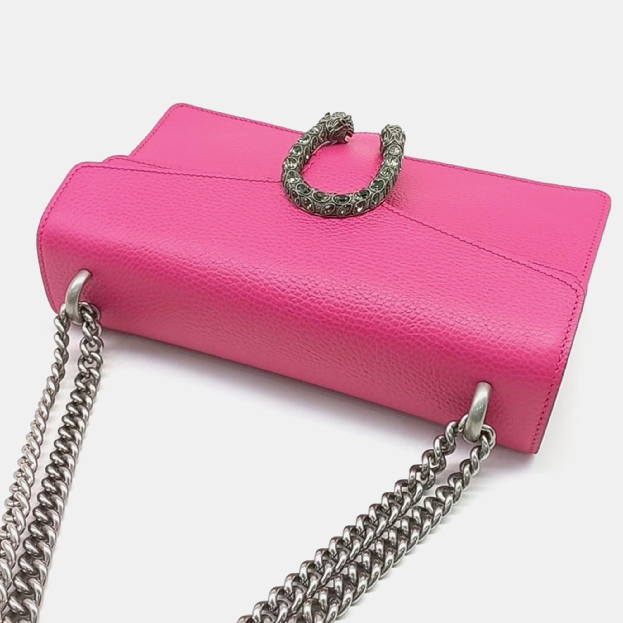 Gucci Pink Leather Dionysus Chain Shoulder Bag