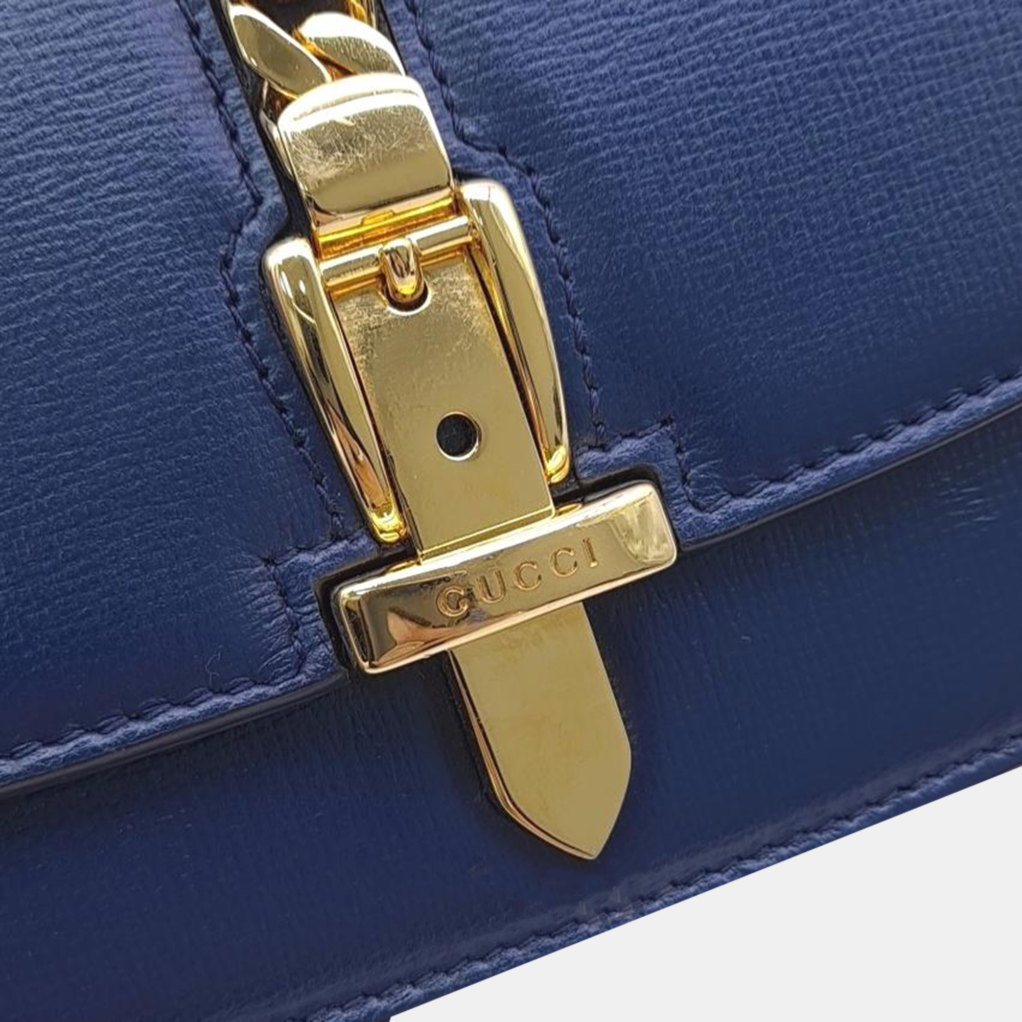 Gucci Navy Blue Sylvie Mini Shoulder Bag