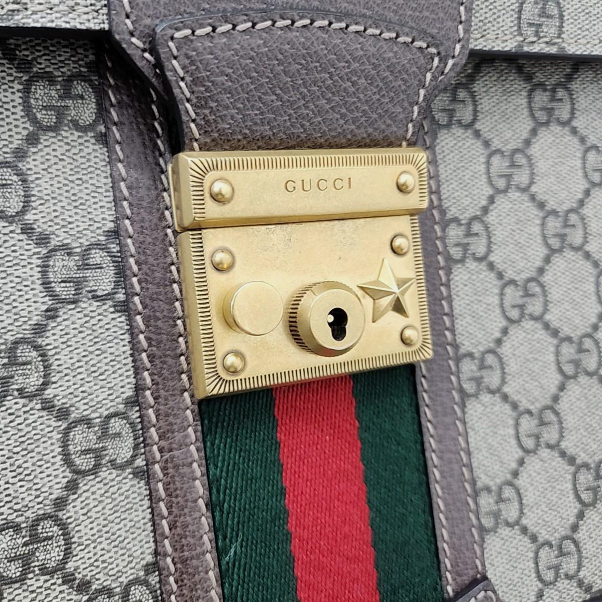 Gucci Beige Canvas Messenger Bag