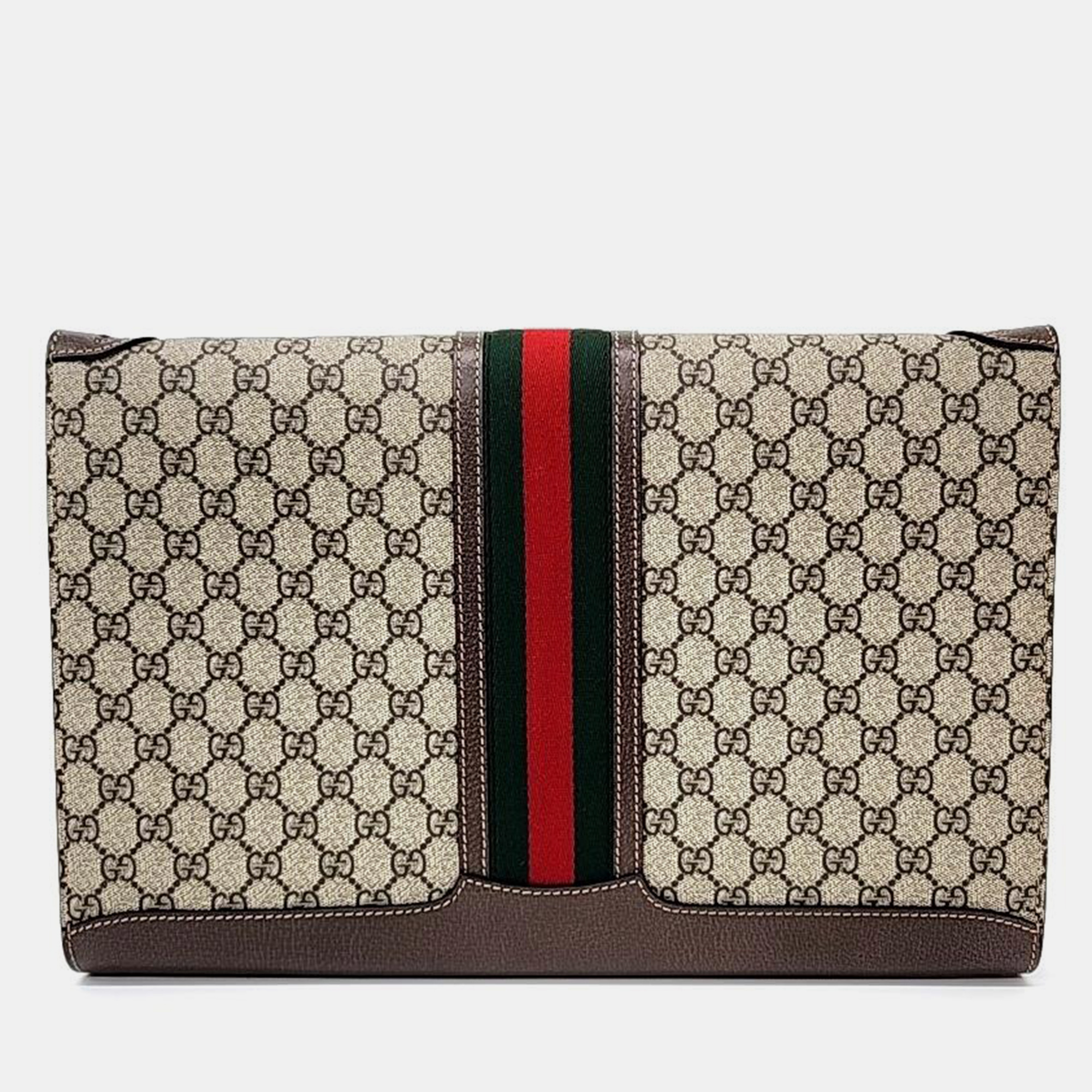 Gucci Beige Canvas Messenger Bag