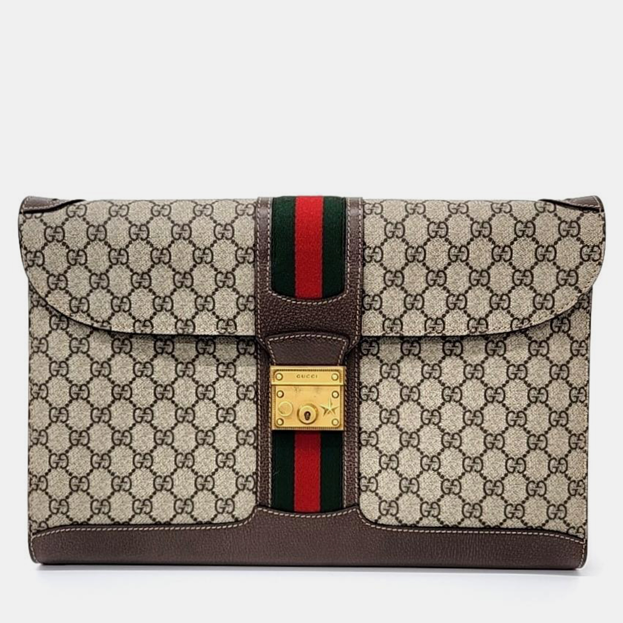 Gucci Beige Canvas Messenger Bag