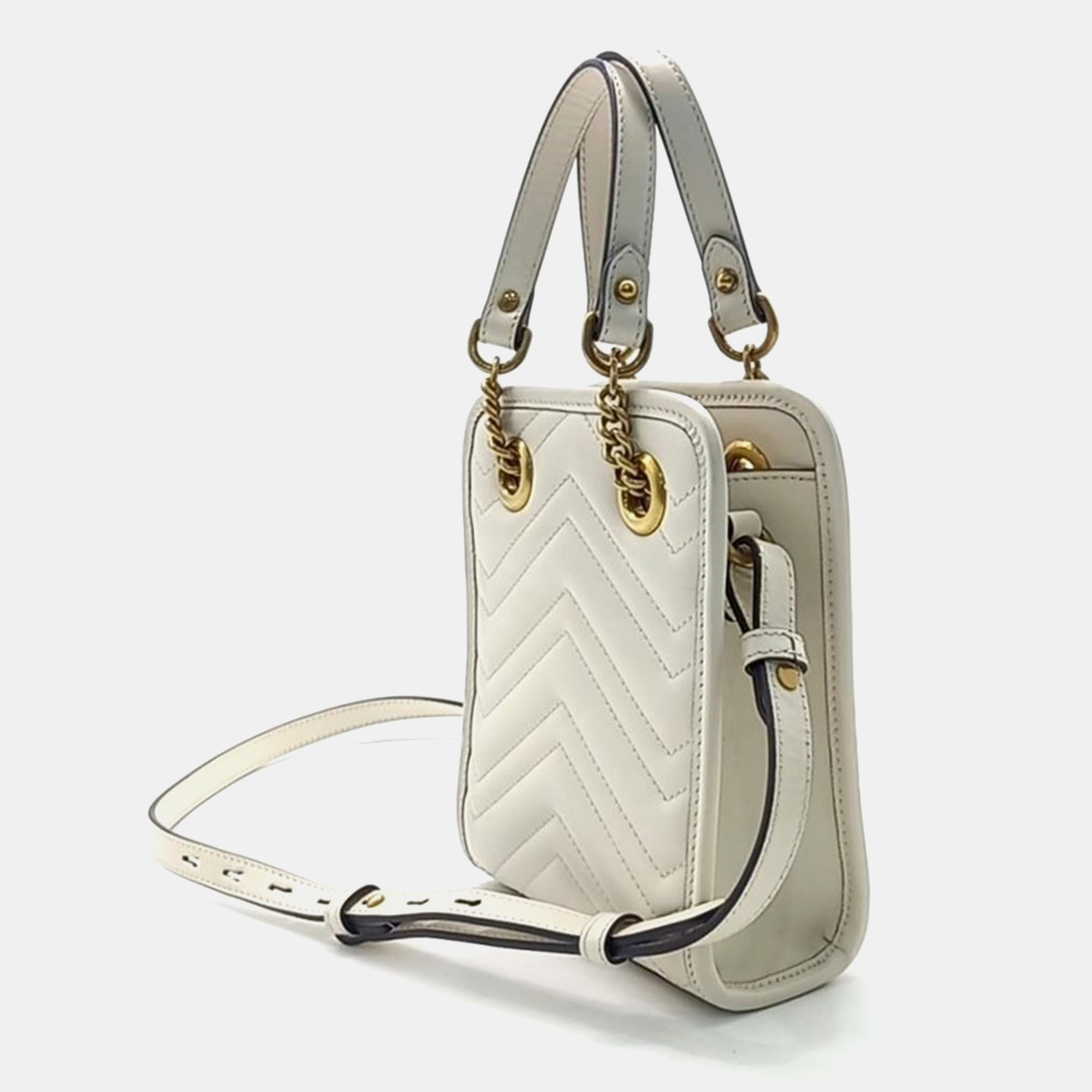 Gucci Beige GG Marmont Matelasse Mini Shoulder Bag