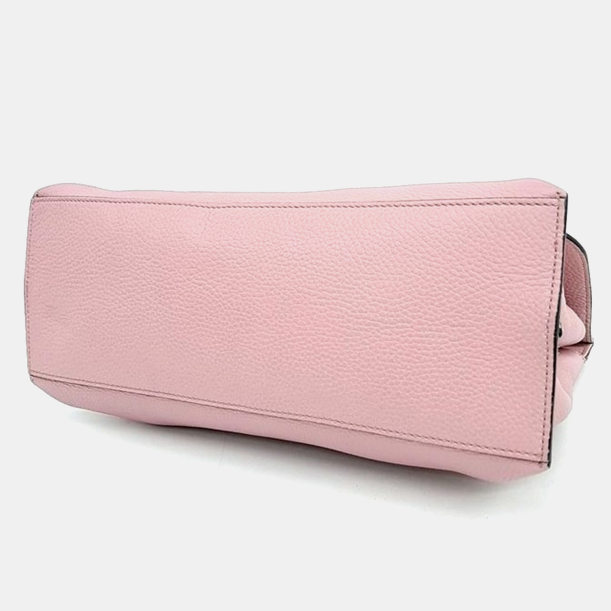 Gucci Pink Leather Bamboo Daily Top Handle Bag