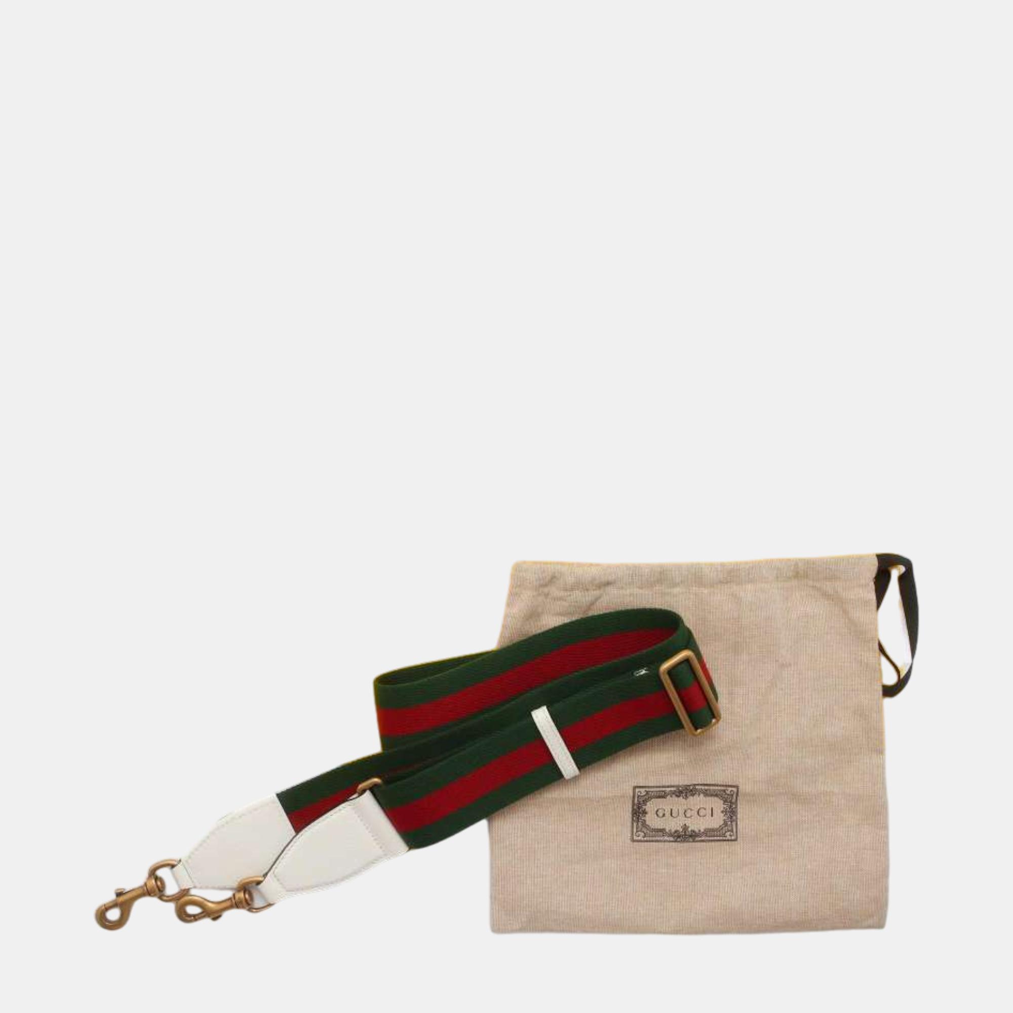 Gucci X Adidas White Leather Mini Duffel Bag