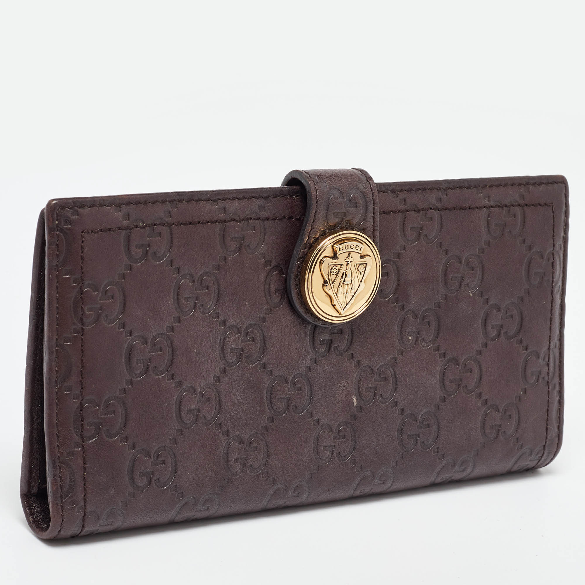 Gucci Brown Guccissima Leather Hysteria Continental Wallet