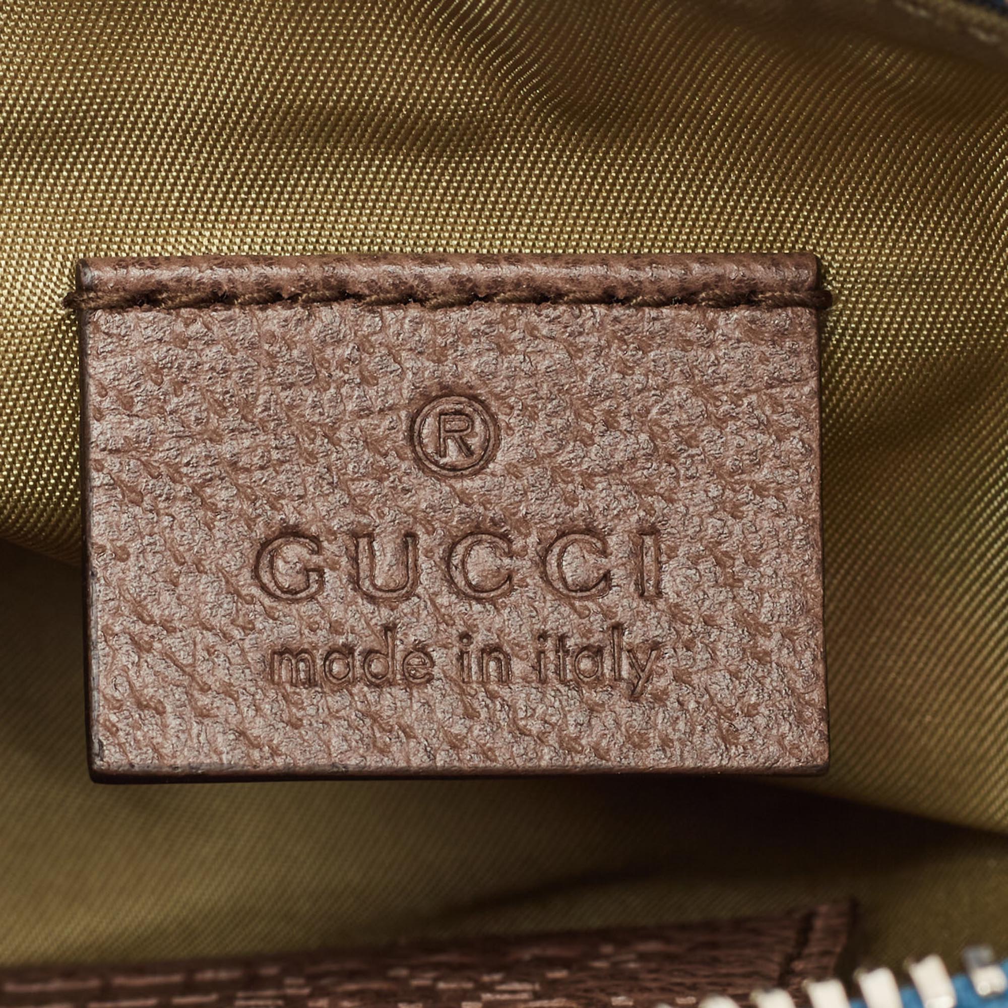 Gucci X The North Face Multicolor Print Nylon And Leather Belt Bag