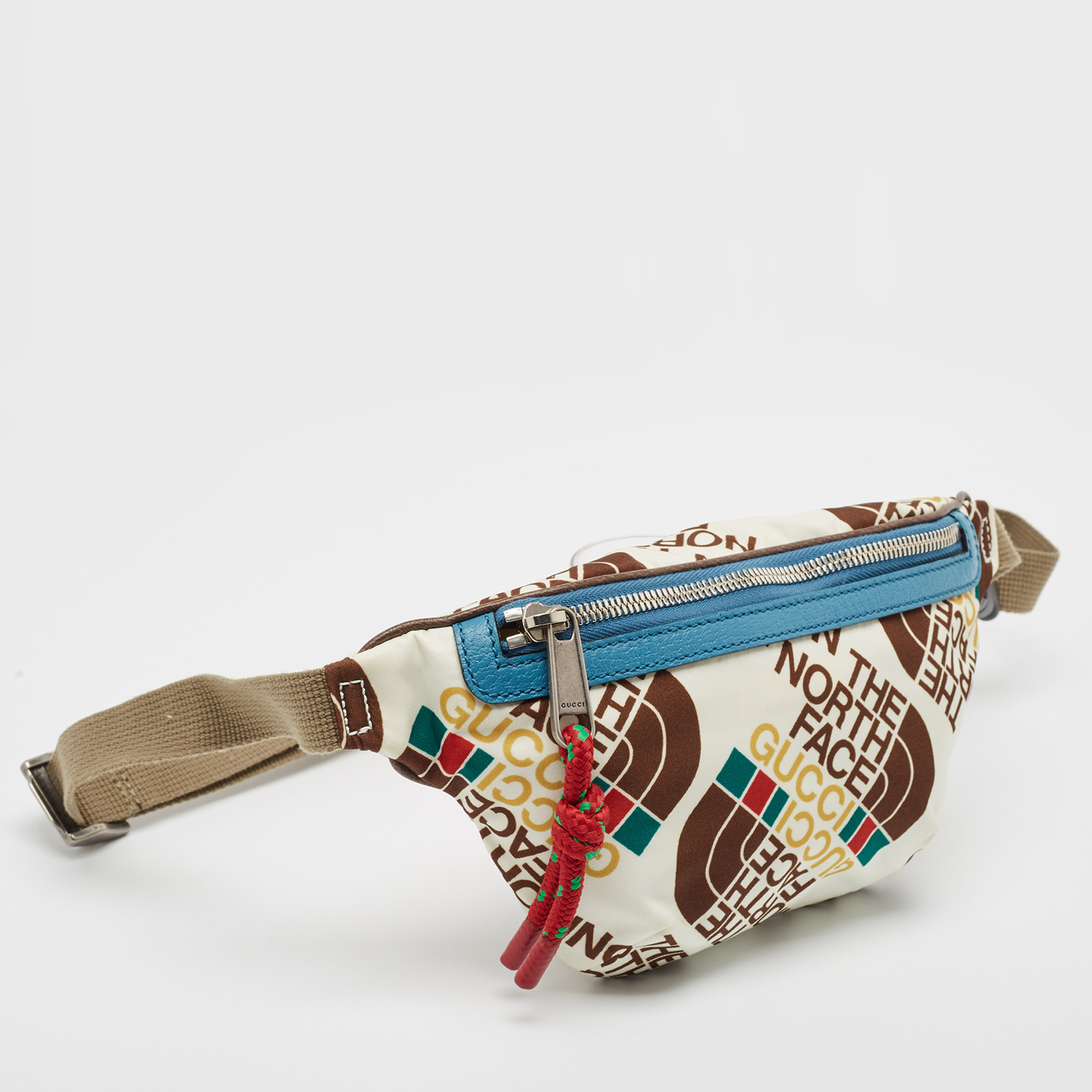 Gucci X The North Face Multicolor Print Nylon And Leather Belt Bag