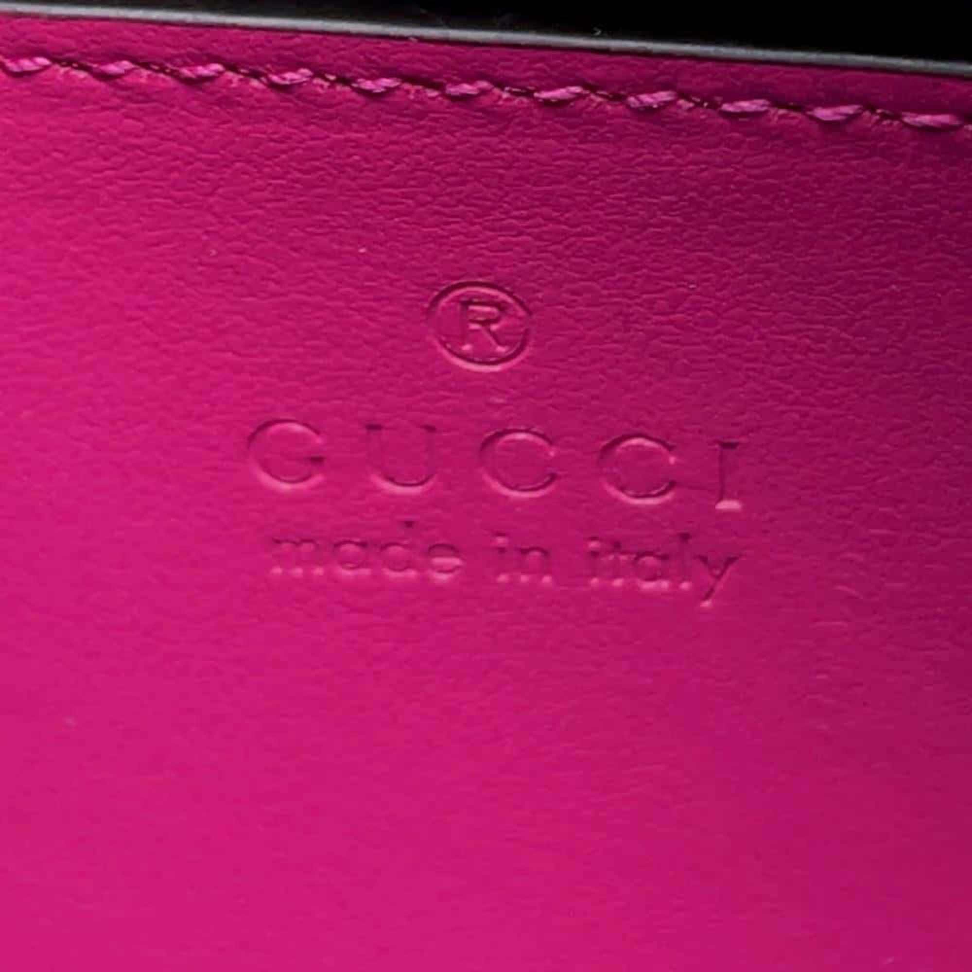 Gucci Pink GG Embossed Nylon And Leather Mini Shoulder Bag