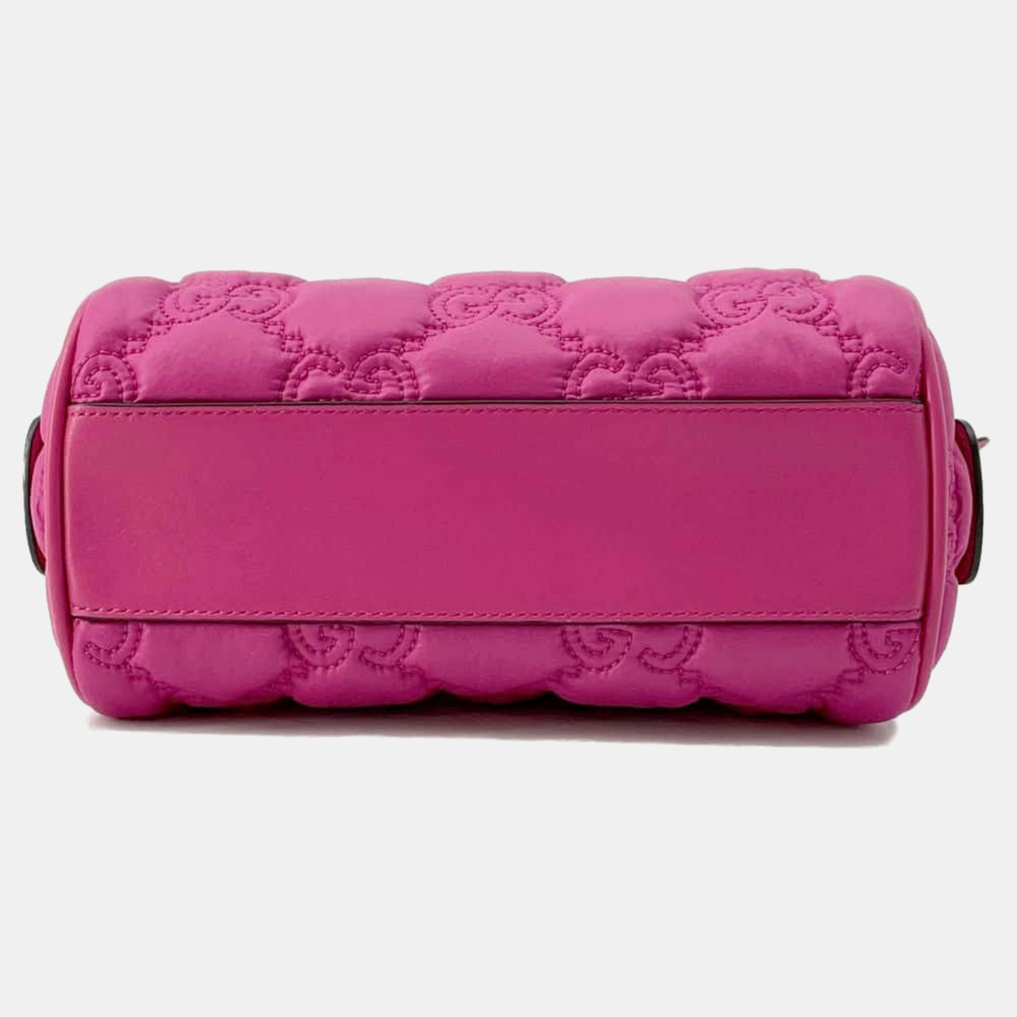 Gucci Pink GG Embossed Nylon And Leather Mini Shoulder Bag