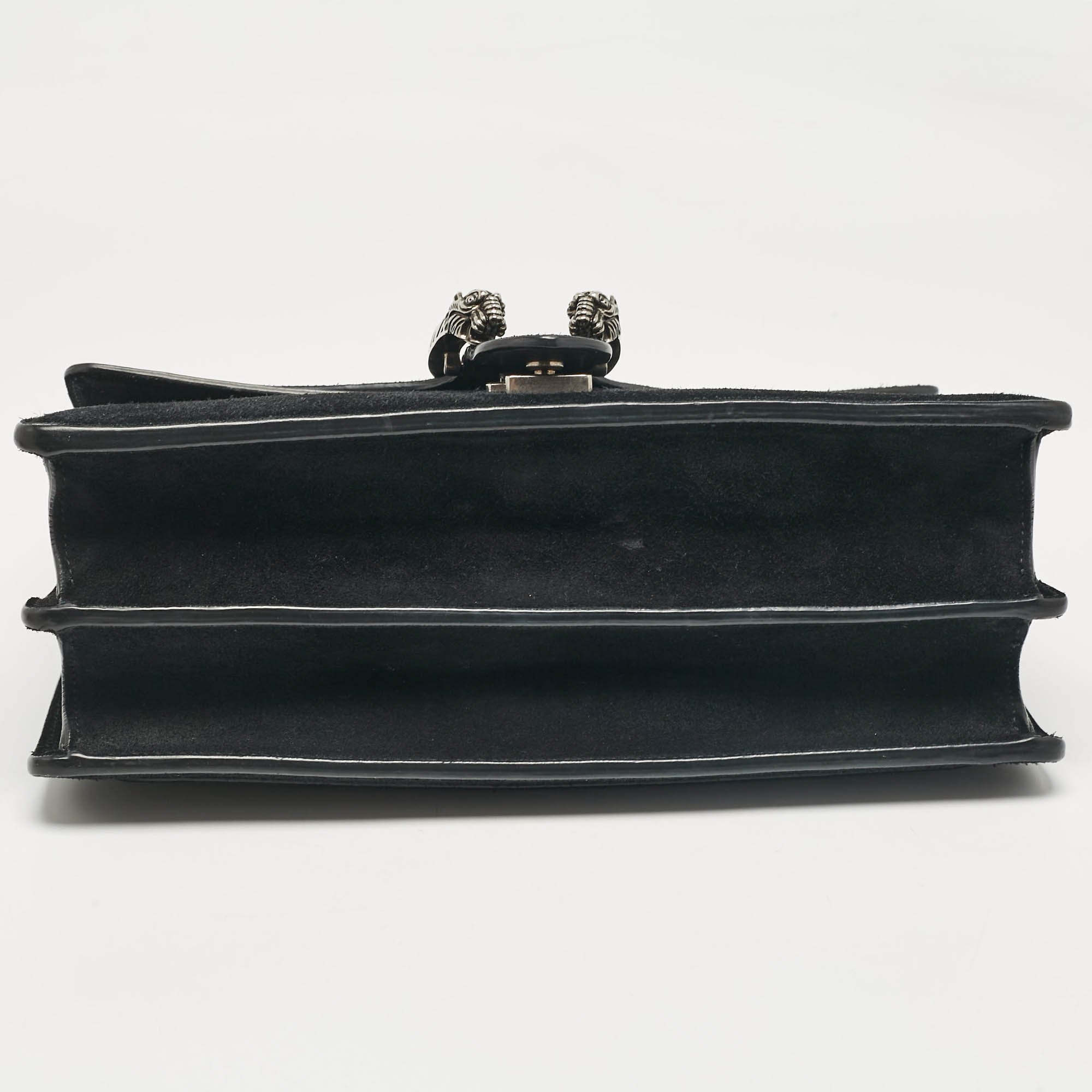 Gucci Black Suede And Leather Medium Dionysus Shoulder Bag