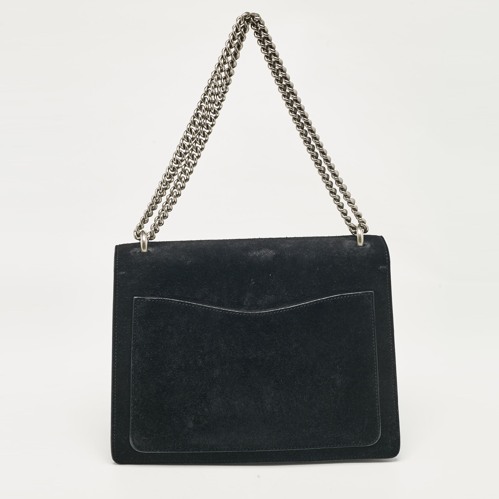 Gucci Black Suede And Leather Medium Dionysus Shoulder Bag