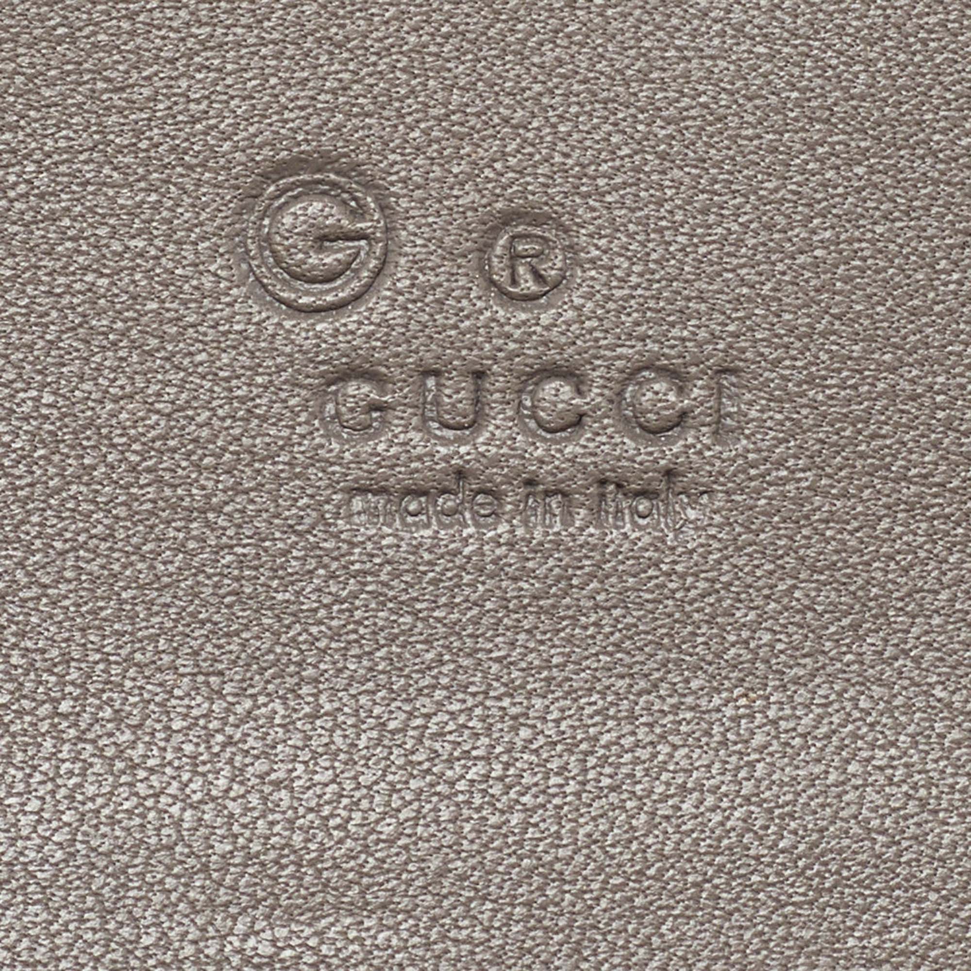 Gucci Grey Microguccissima Leather Card Case