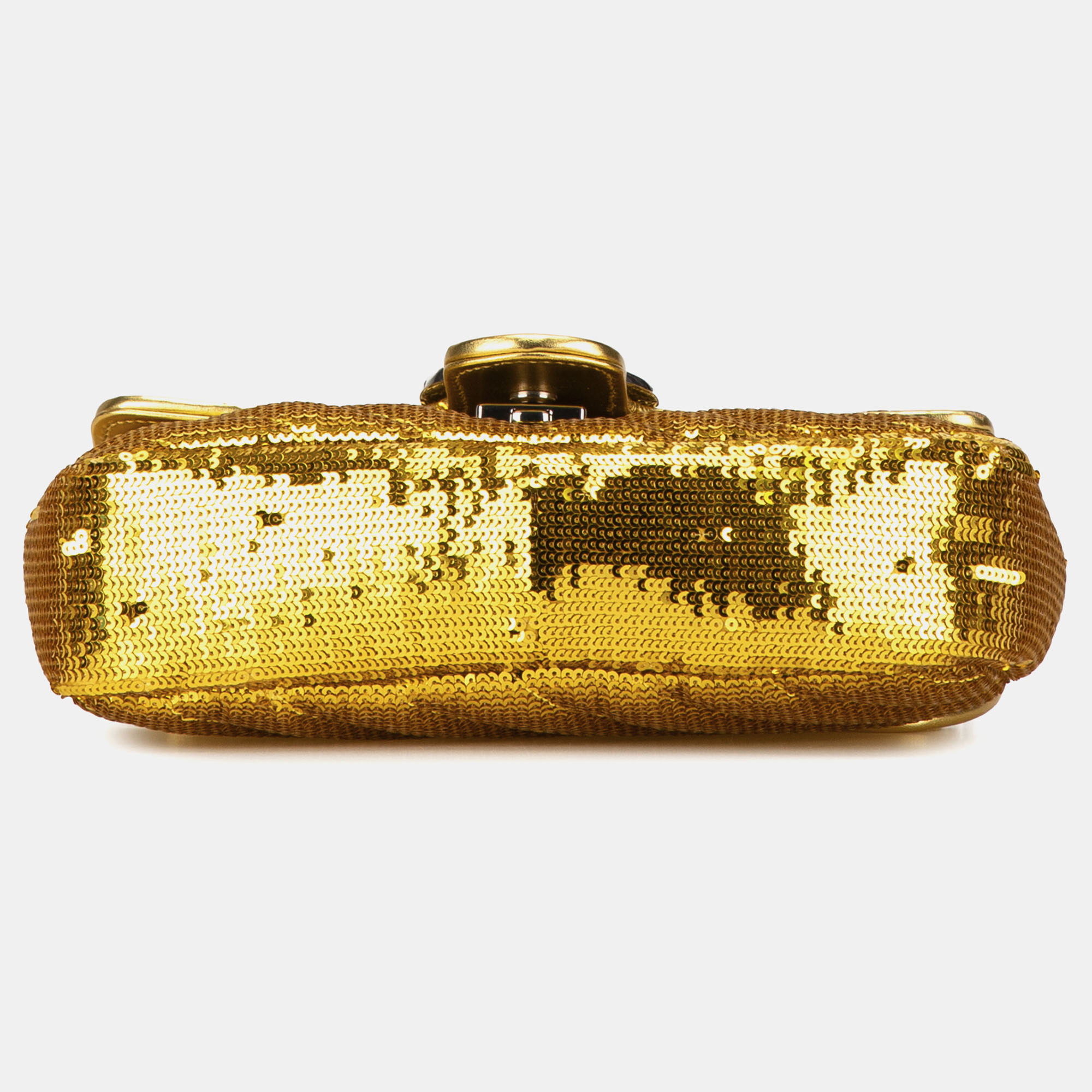 Gucci Golden Sequins Small GG Marmont  Crossbody Bag