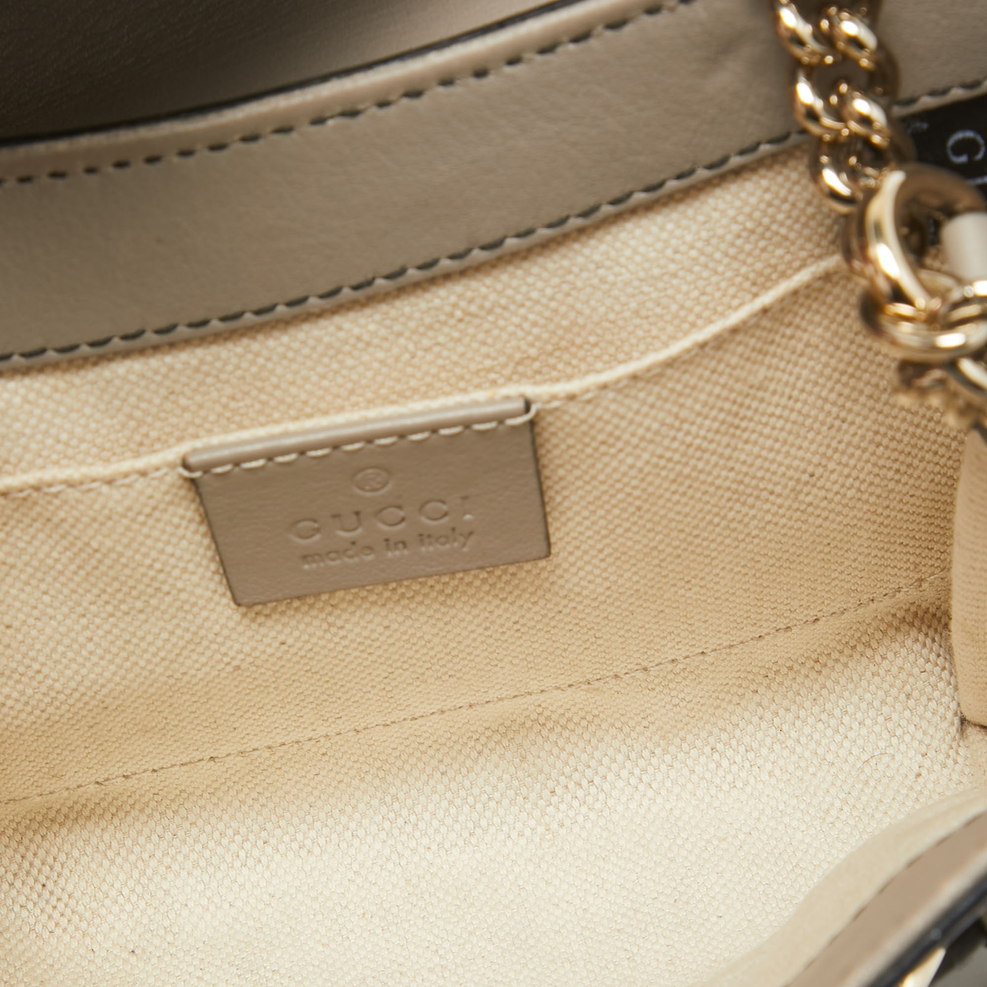 Gucci Grey Microguccissima Leather Mini Emily Chain Crossbody Bag