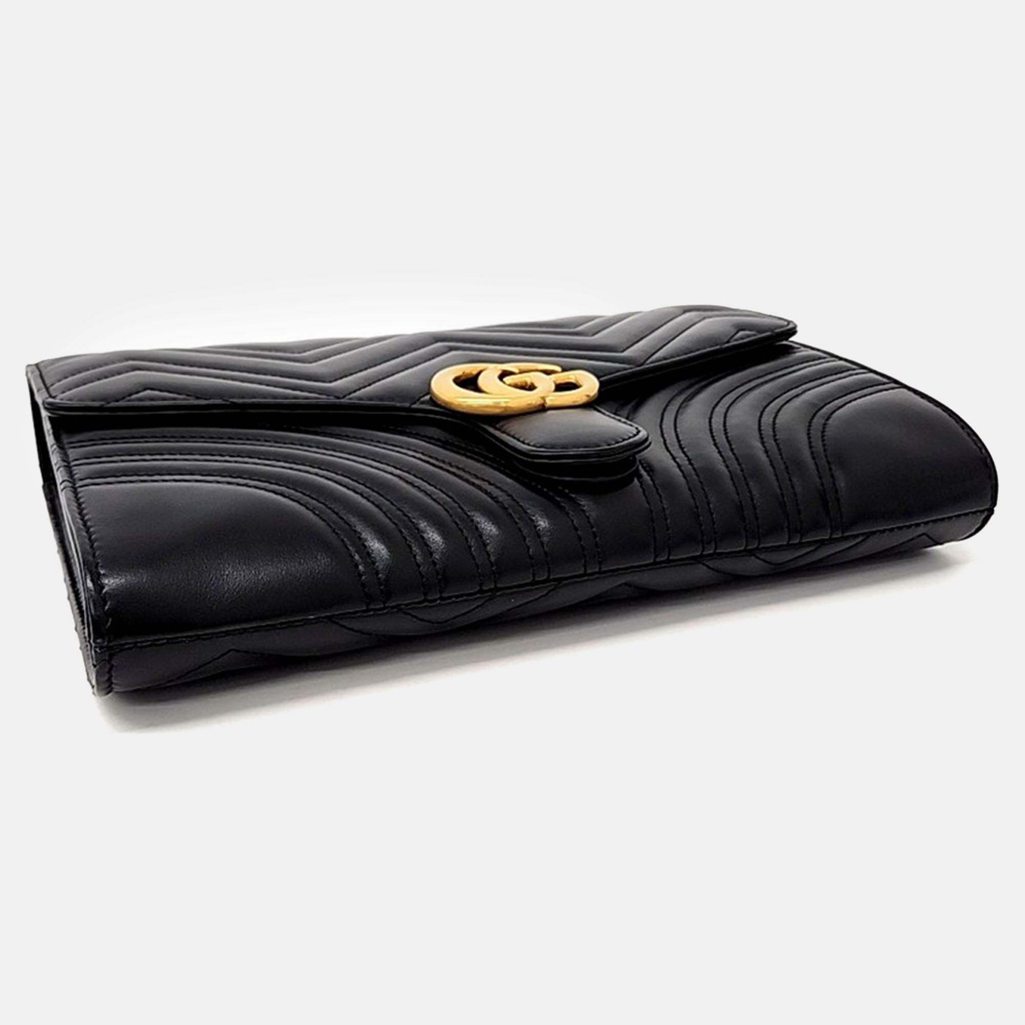 Gucci Marmont Matelasse Clutch Bag