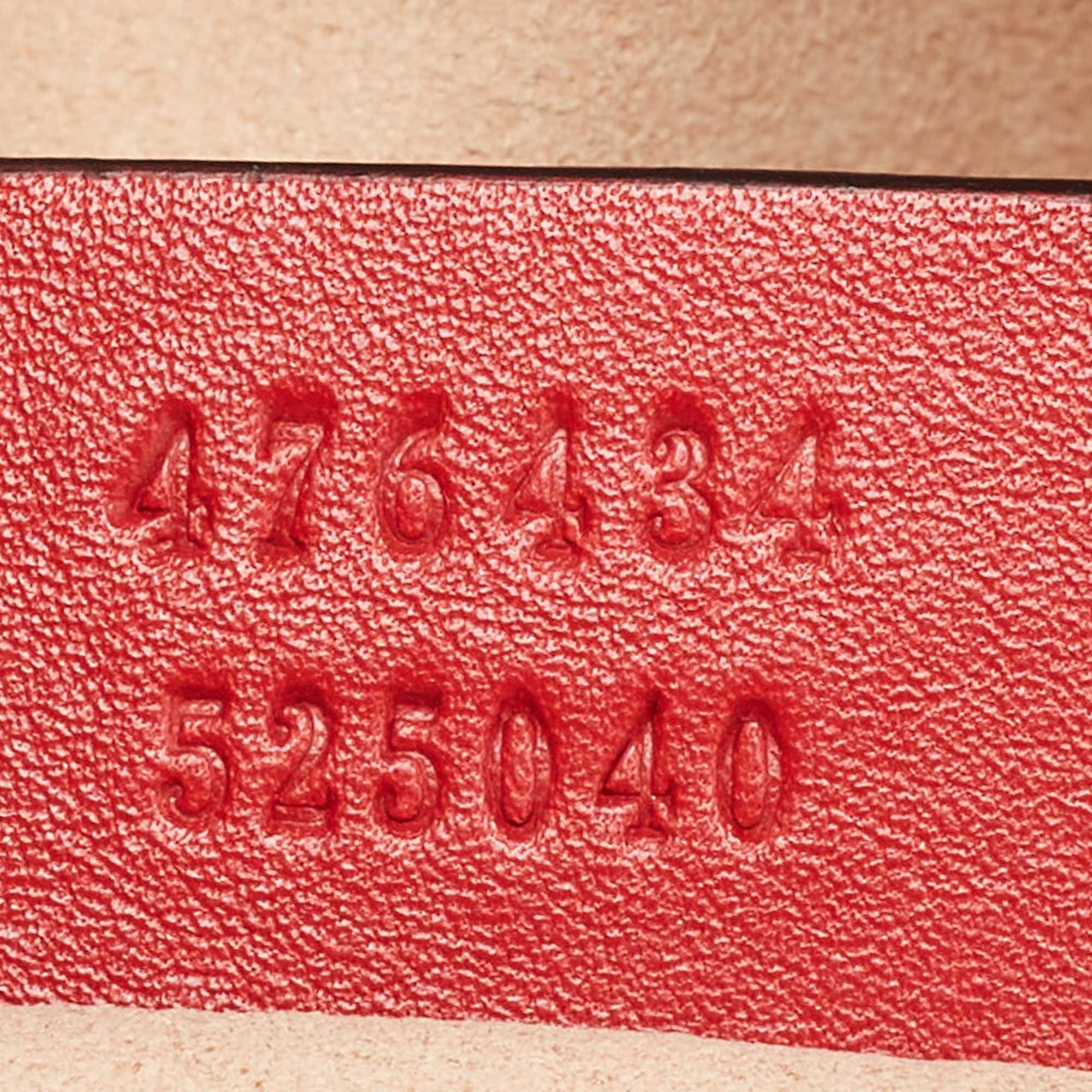 Gucci Red Matelassé Leather Mini GG Marmont Belt Bag