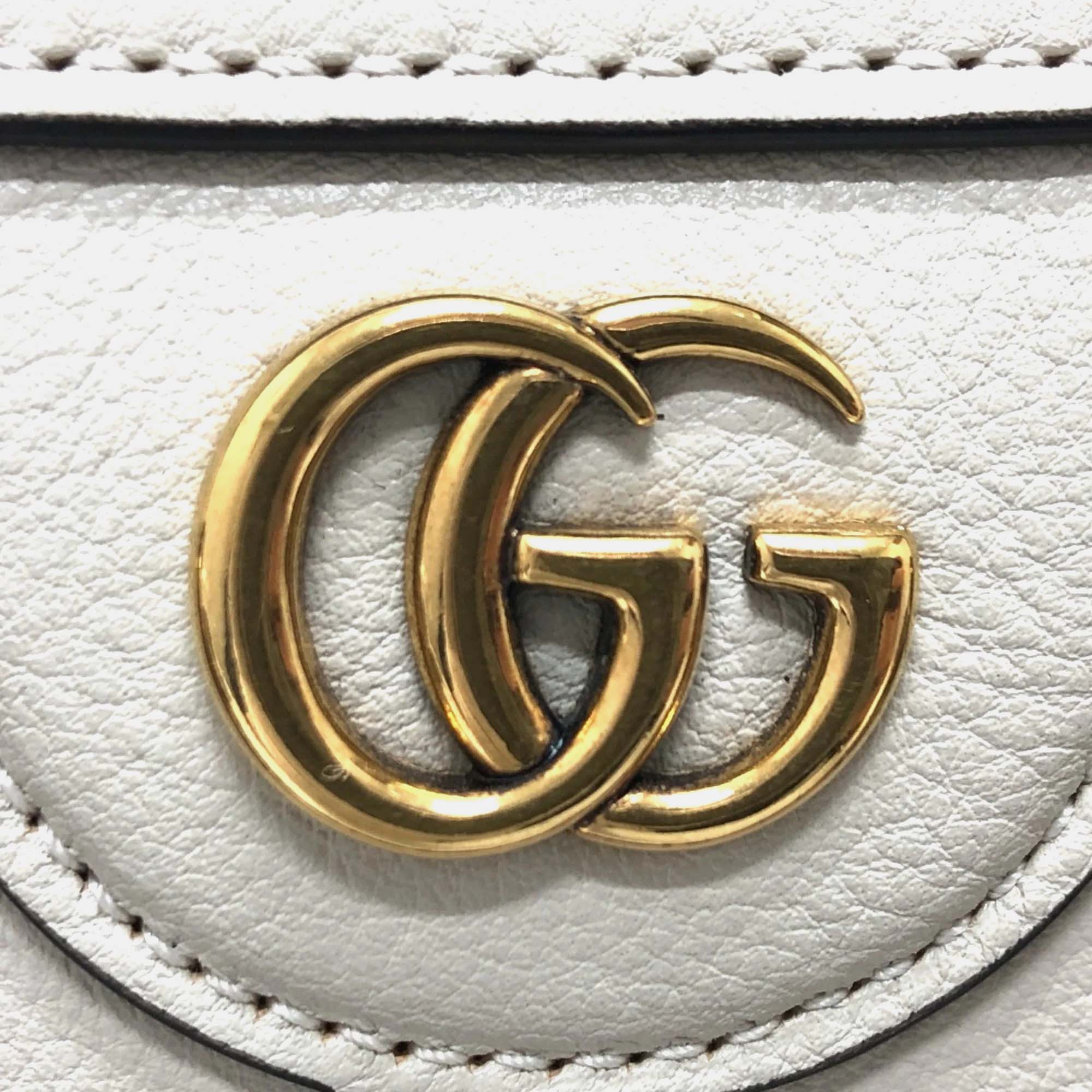 Gucci White GG Marmont Bag