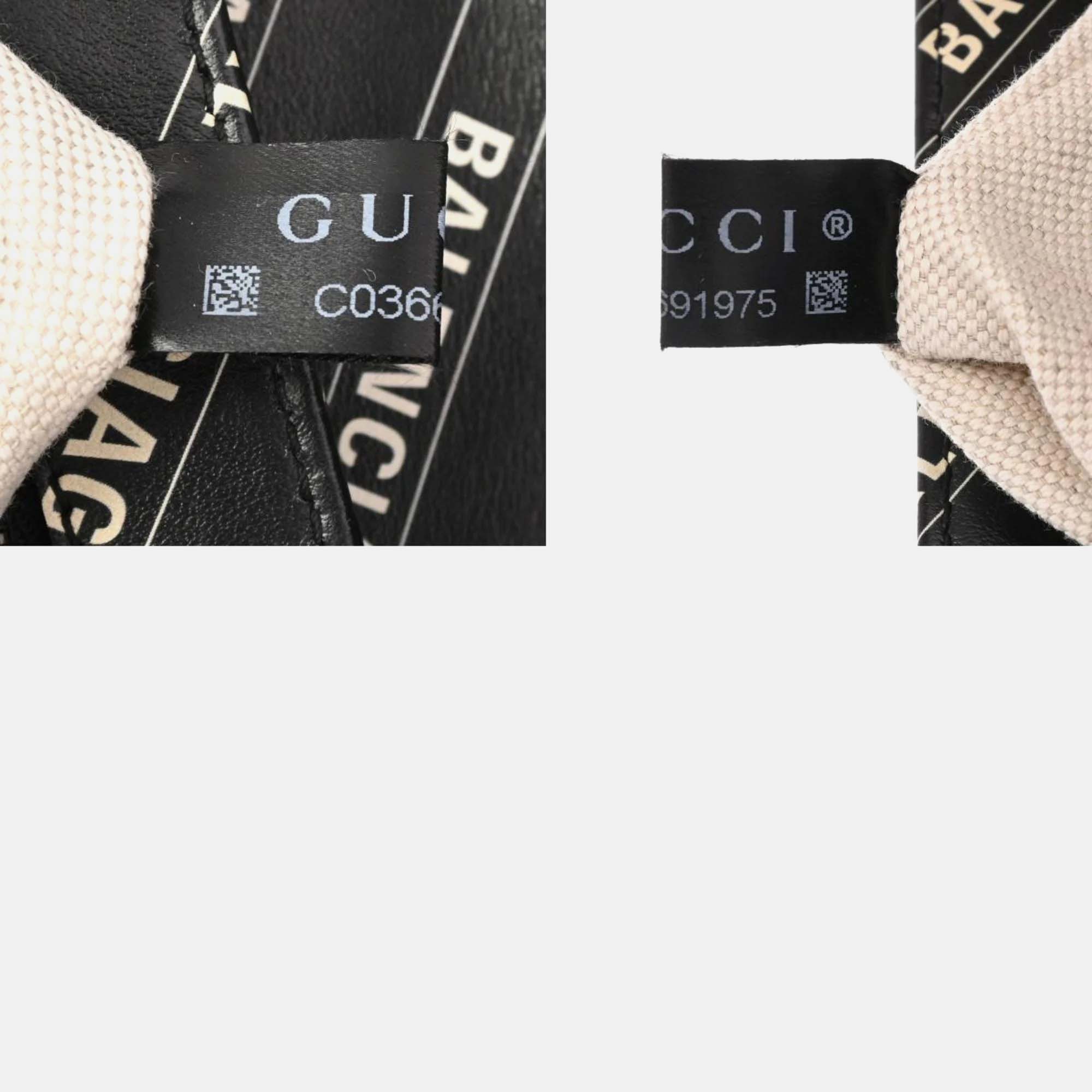 Gucci Black Leather GG Marmont Chain Shoulder Bag