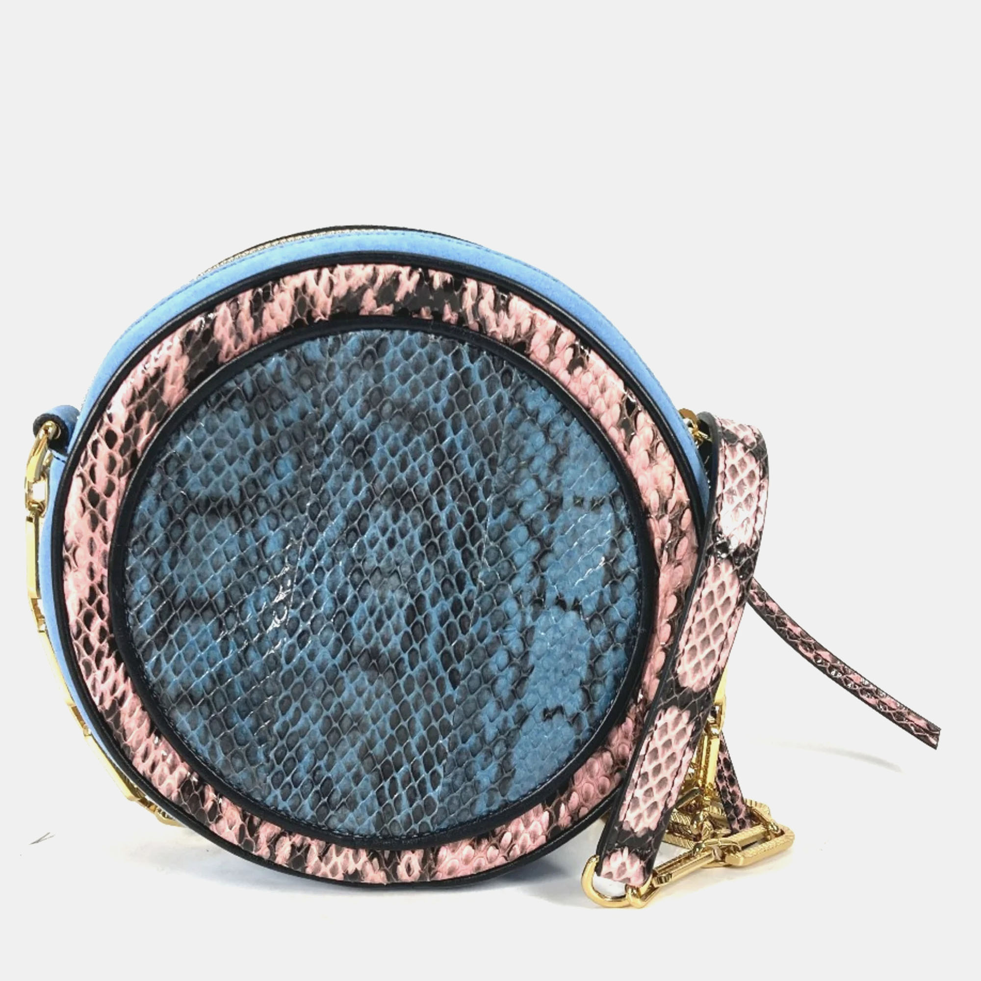 Gucci Blue Round Pochette Crossbody Chain Bag